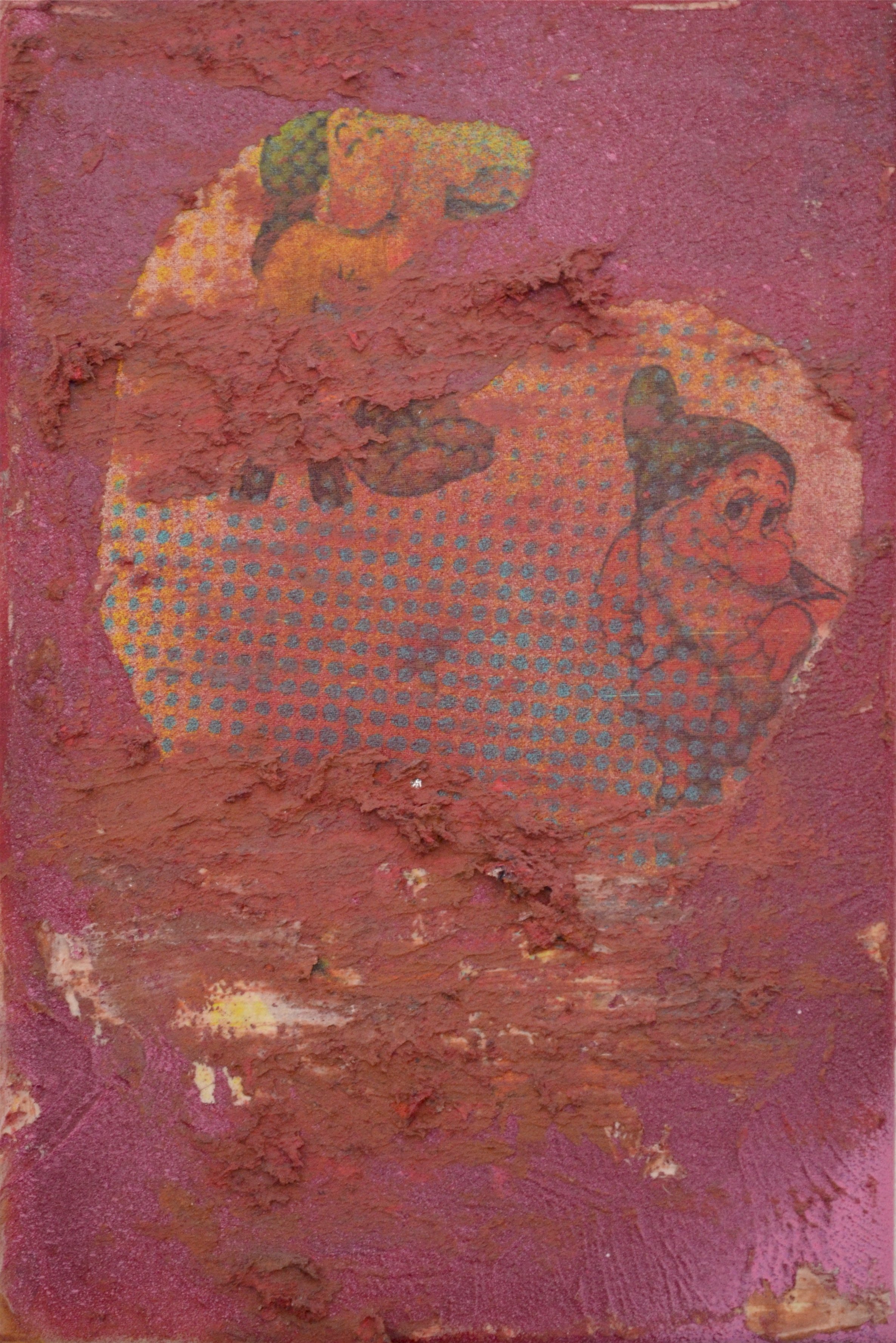 Artefact 7 of the annihilation of a theme park- 30cmx20cm- acrylic and fabric on canvas- 2017