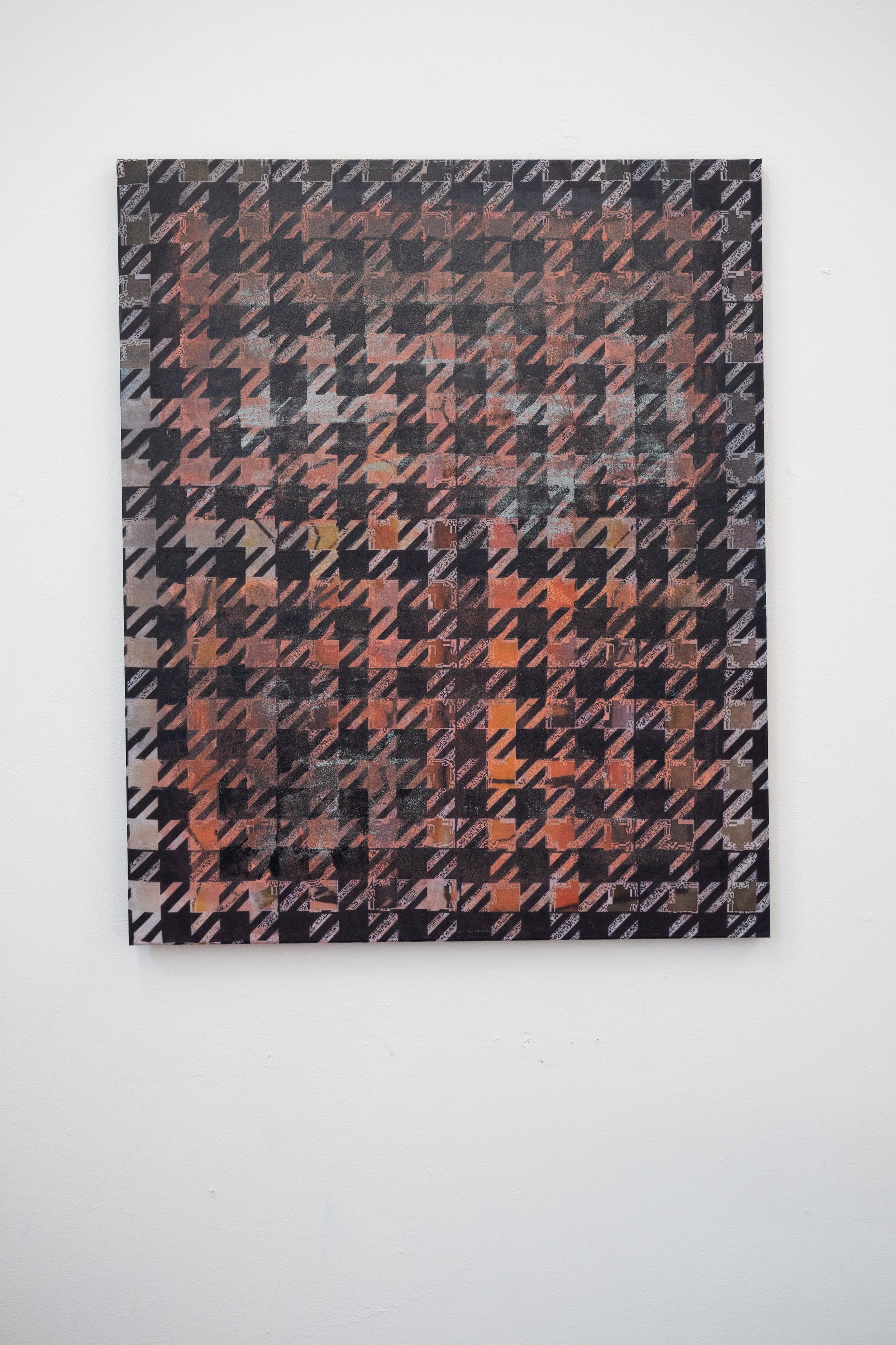 Thank God i'm an atheist - 115cmx 90cm - acrylic paint on printed fabric - 2021