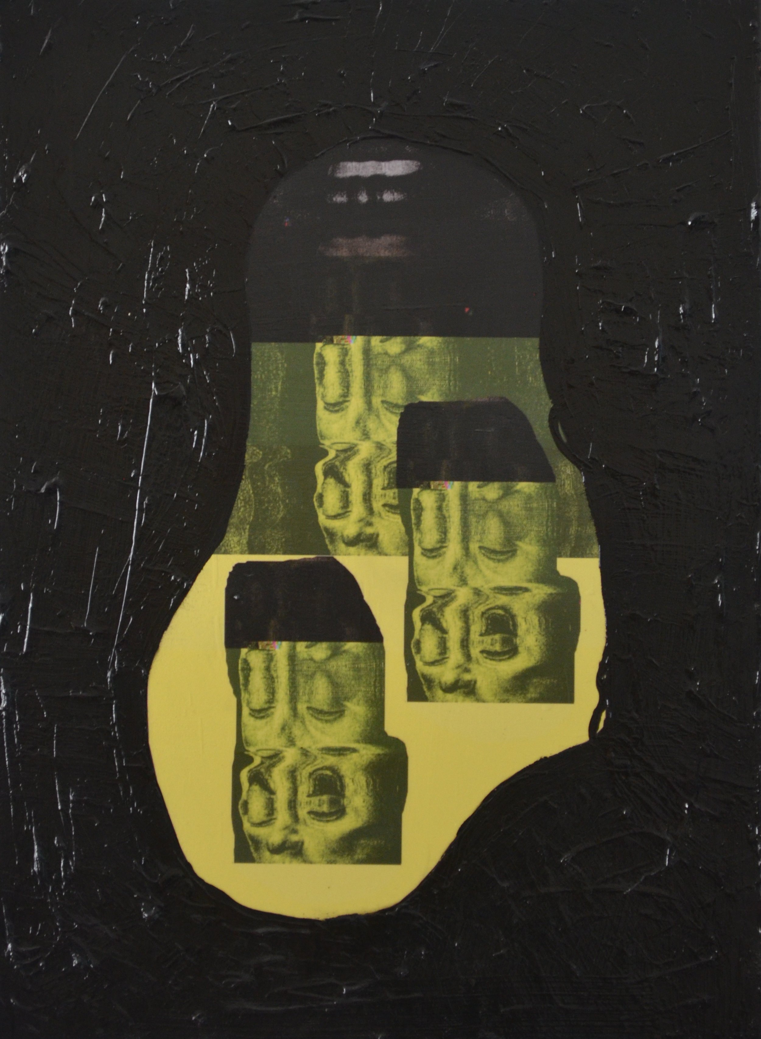 J.S.I..G.3.18 - 75cmx55cm - Acrylic paint on printed canvas - 2018