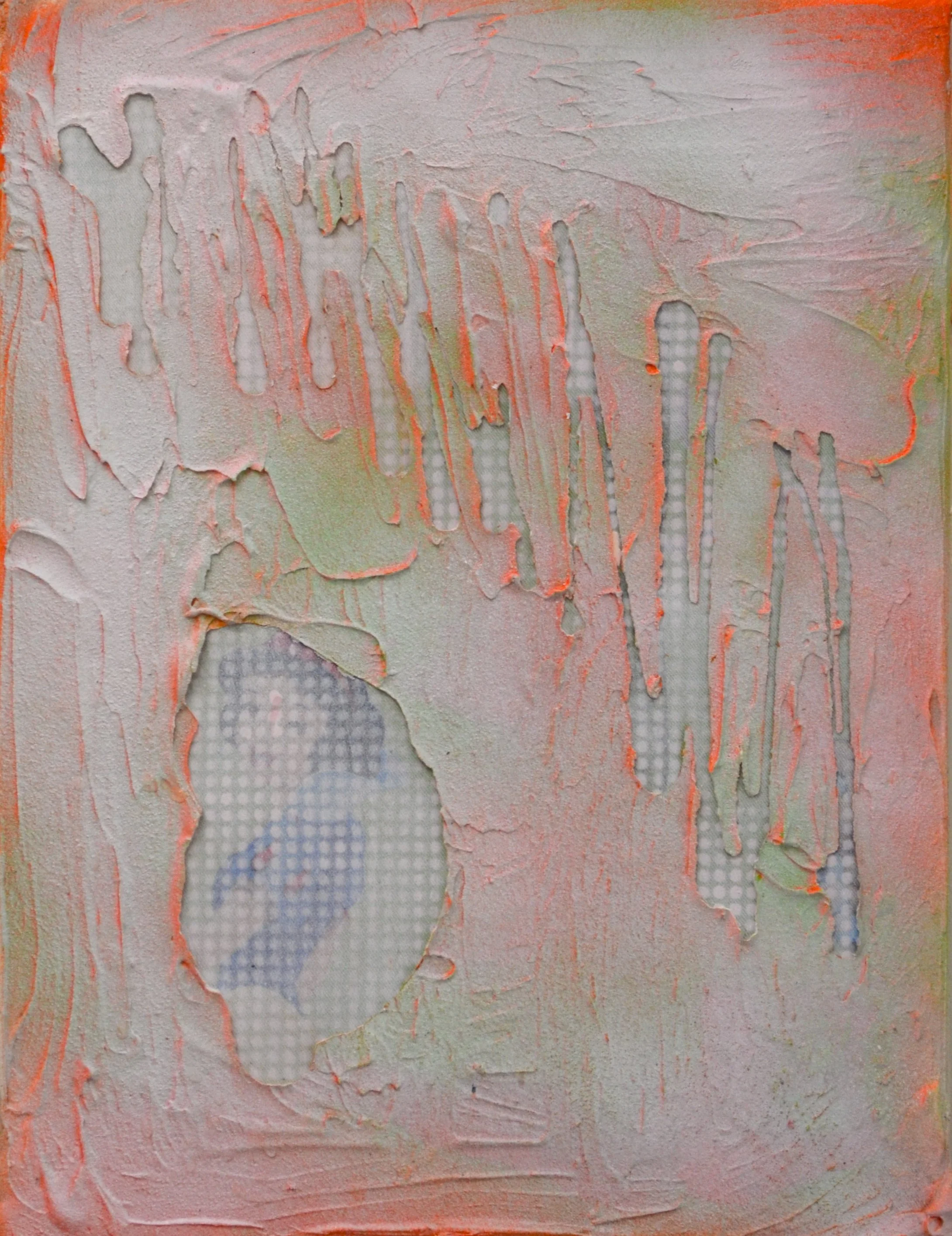 Artefact 3 of the annihilation of a theme park- 40cmx30cm- acrylic and fabric on canvas- 2017