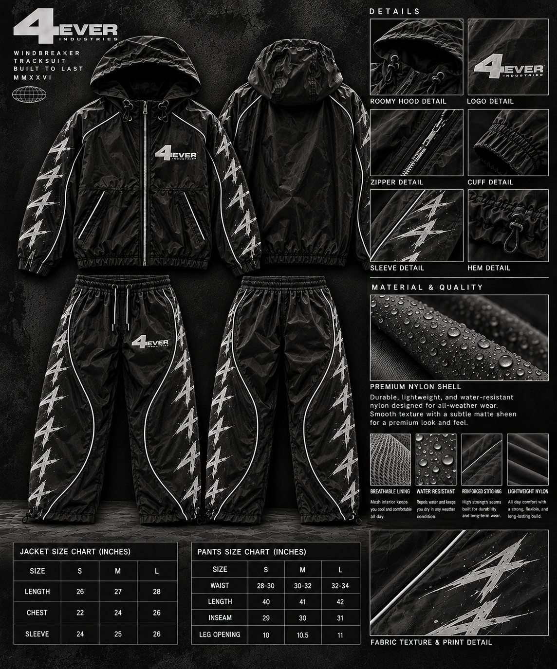 Black 4EVER Windbreaker
