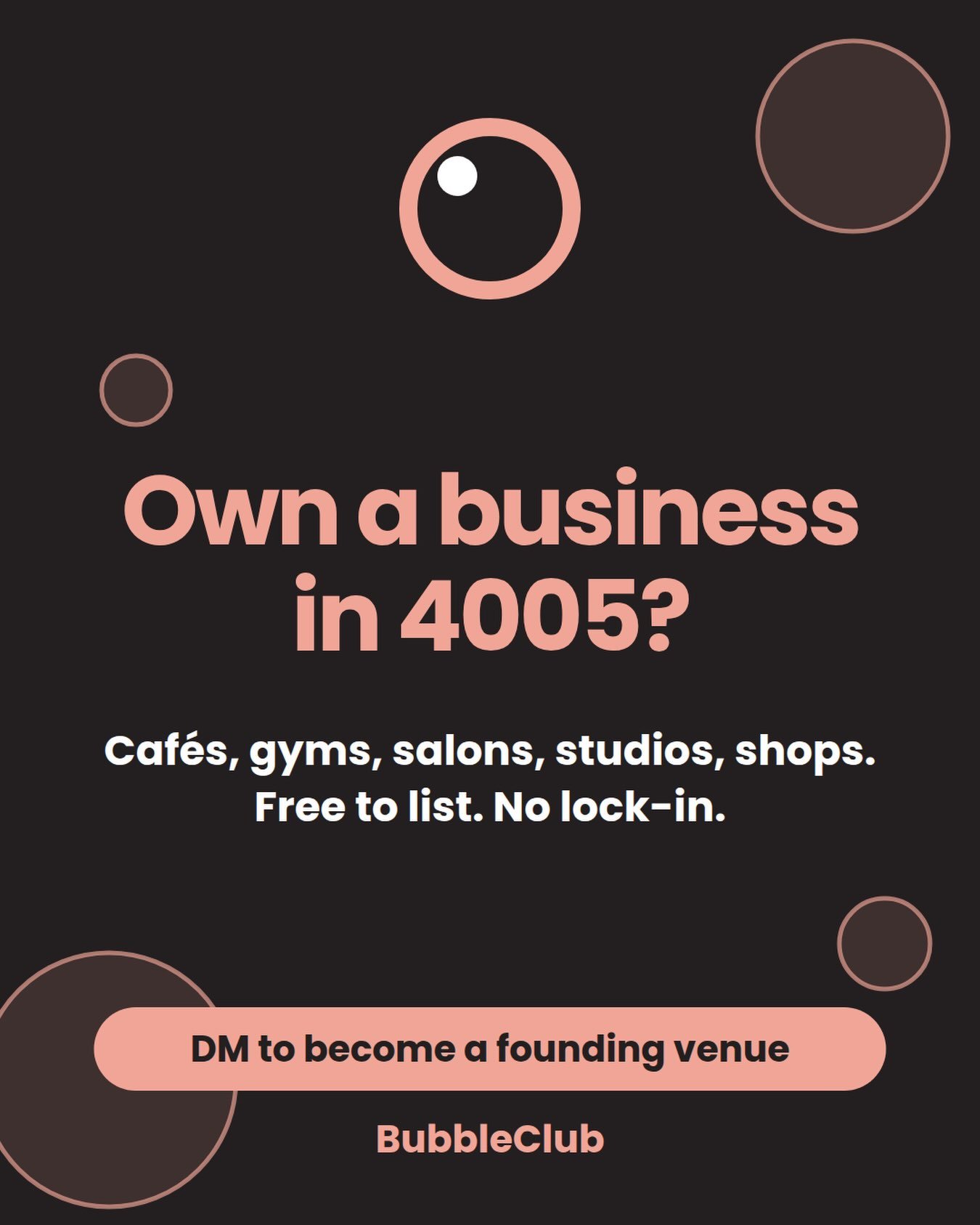 Run a caf&eacute;, gym, salon, studio or shop in Teneriffe or New Farm? Get in front of the locals on your doorstep.

✅ Free to list
✅ No lock-in
✅ You only pay when a member actually spends with you

Founding venue spots are open. DM us to chat 🫧

