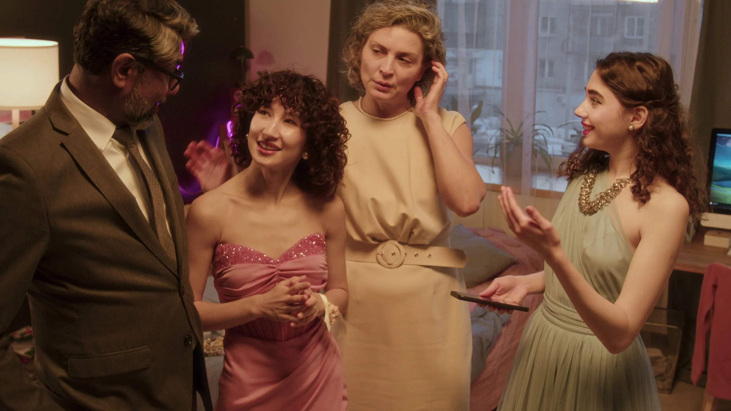 young-girl-with-curly-hair-wearing-pink-fancy-dress-asking-her-friend-to-take-picture--SBI-357717477.jpg