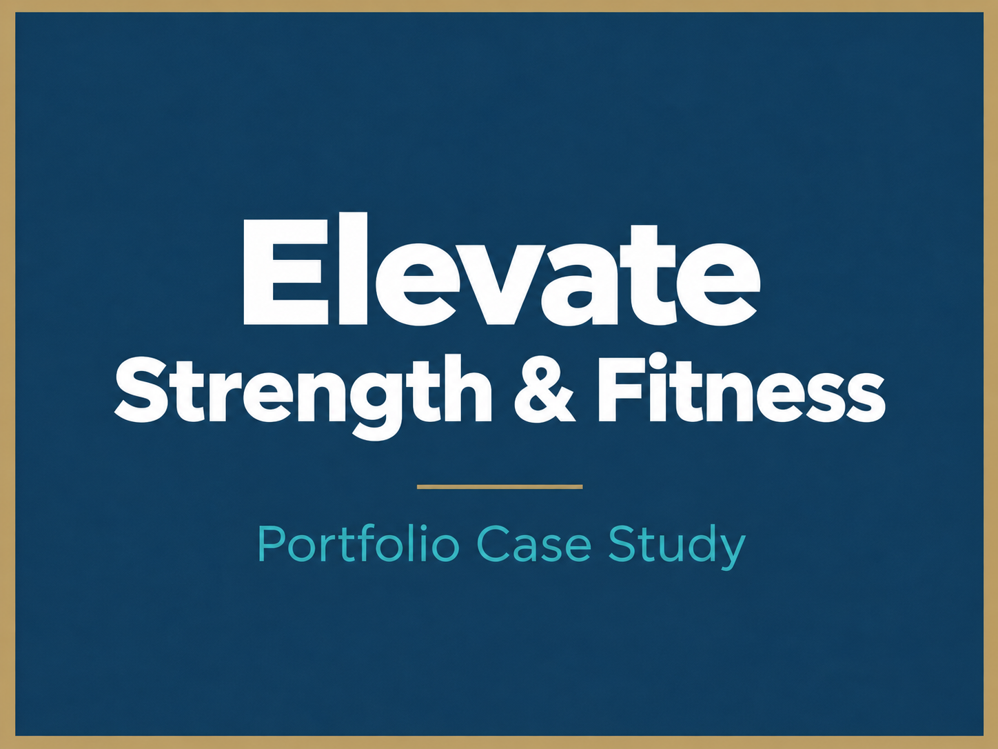 Evelvate Strength & Fitness - Investor Business Plan