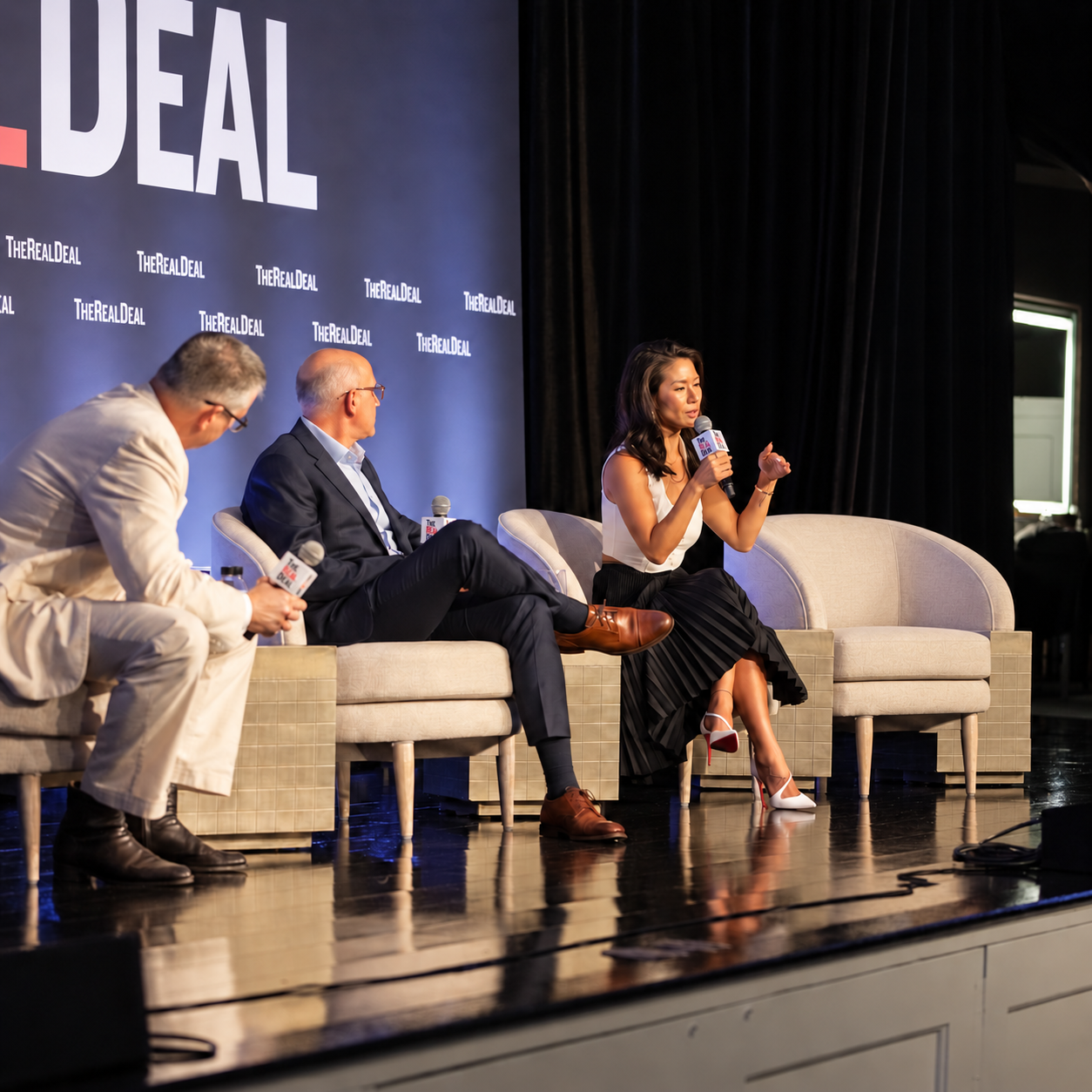 Hana Cha speaking during a panel discussion.