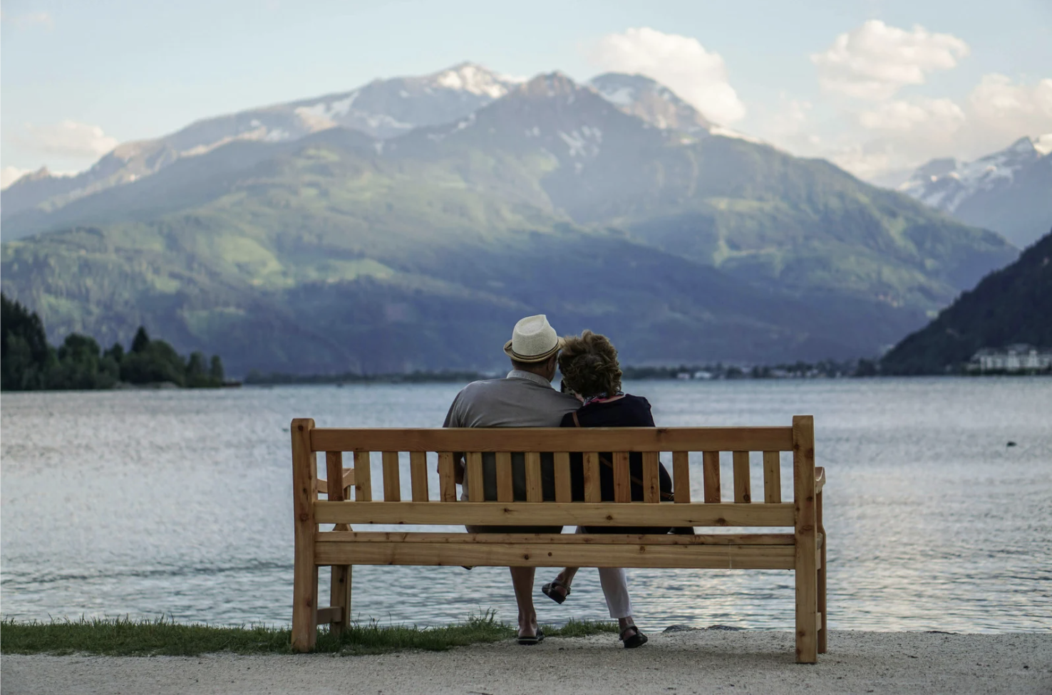 Couple sitting in nature