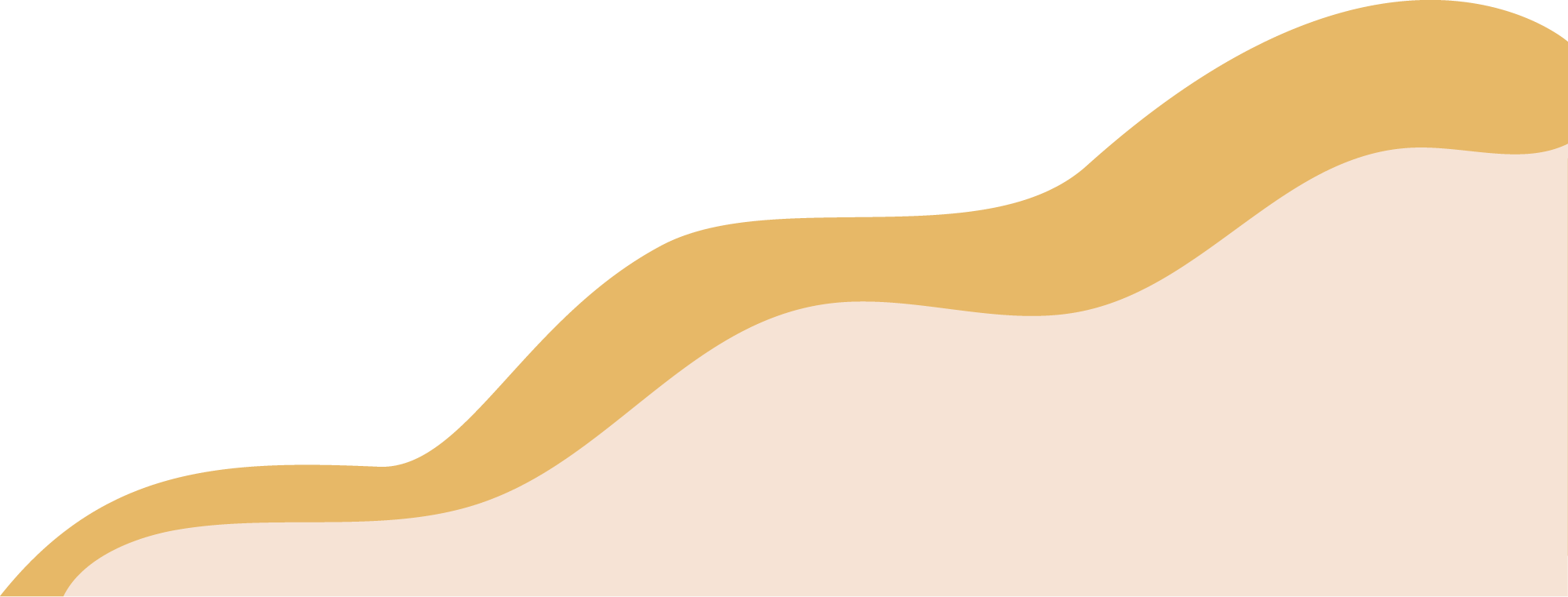 Abstract beige and golden-yellow wavy layered background design