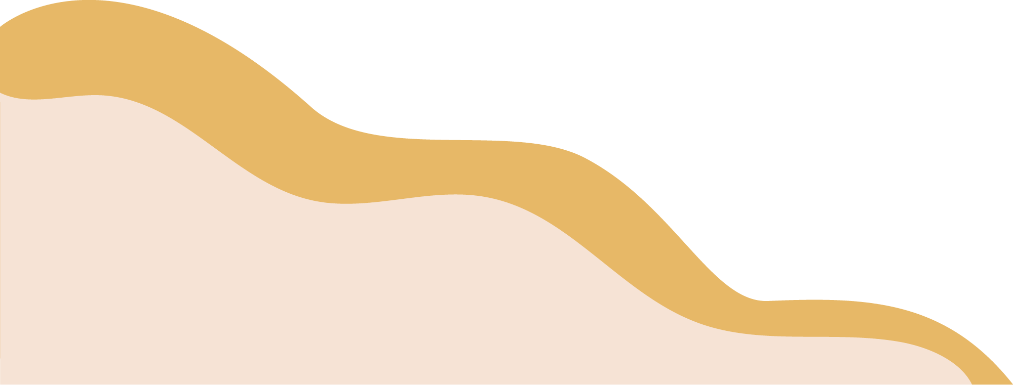 Abstract beige and golden wavy layered background on black