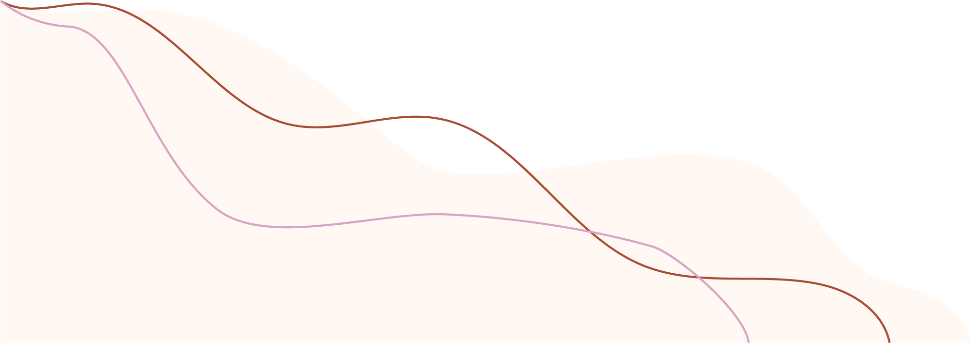 Abstract cream-colored wavy background with thin pink and rust-colored flowing lines