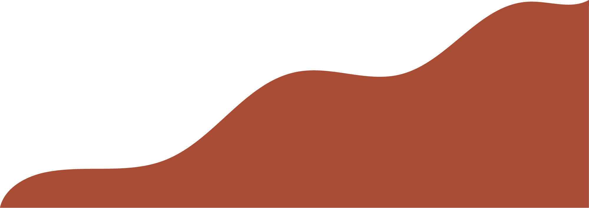 Abstract rust-colored wave shape