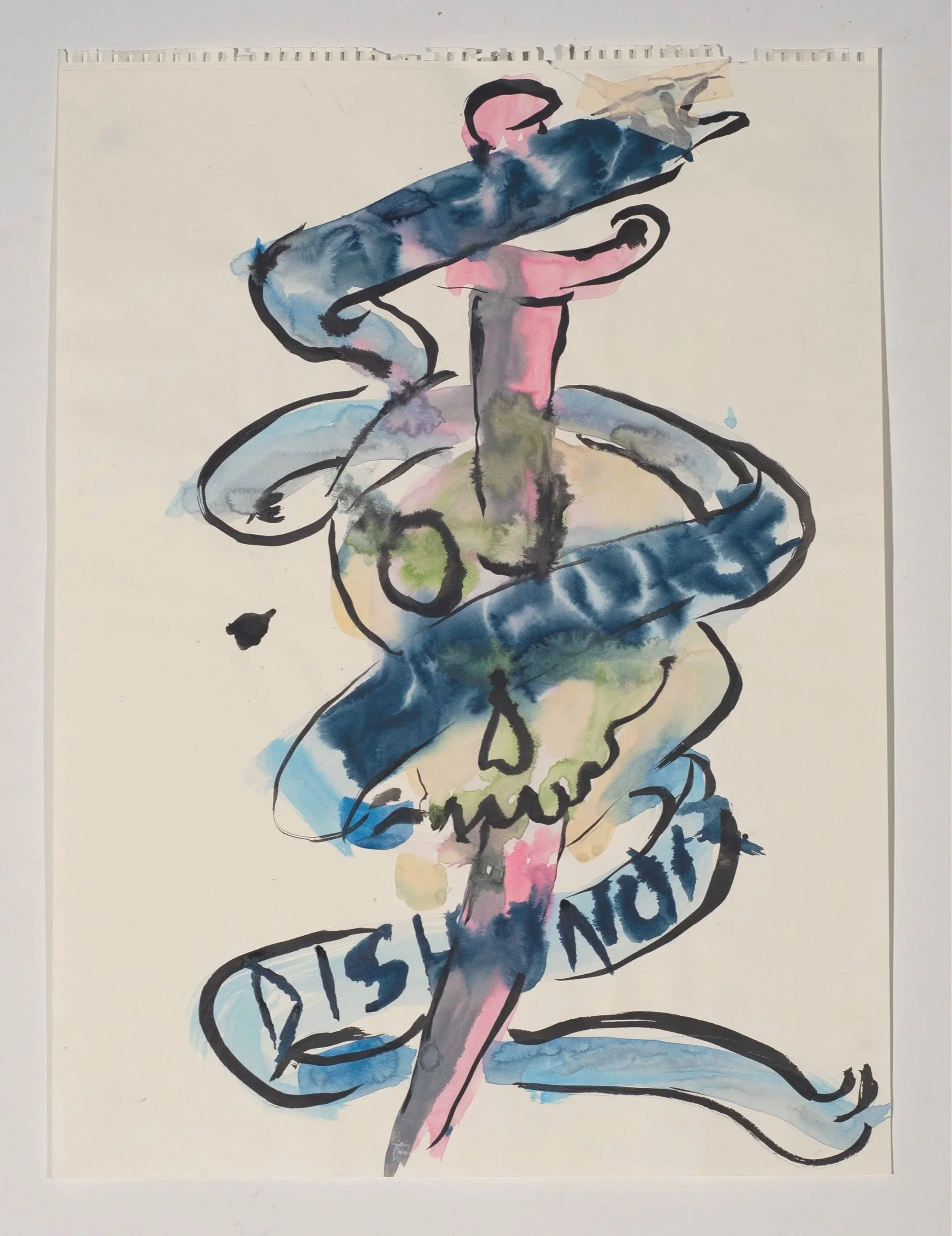 2025, watercolor on paper, 24 x 18 in.