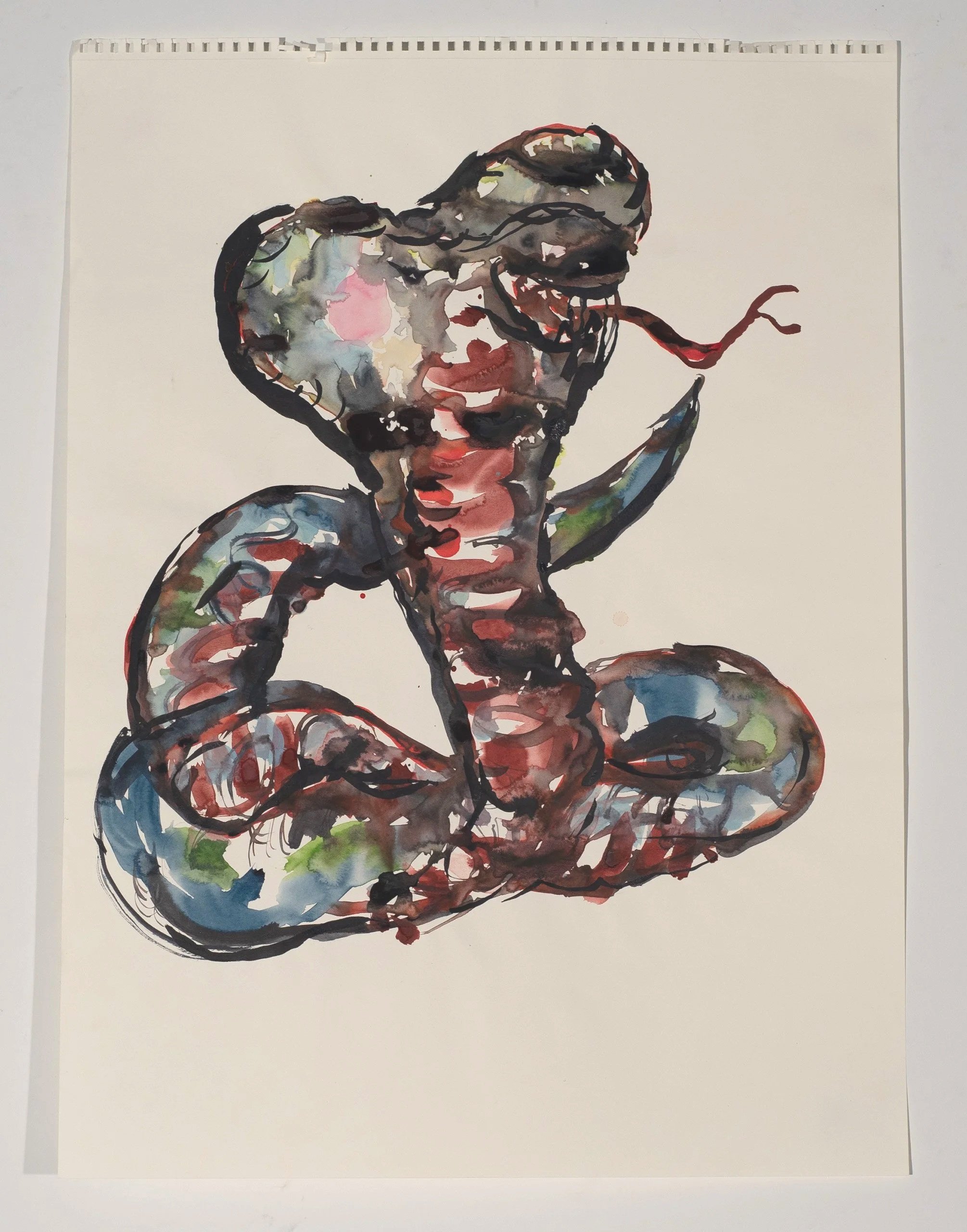 2025, watercolor on paper, 24 x 18 in.
