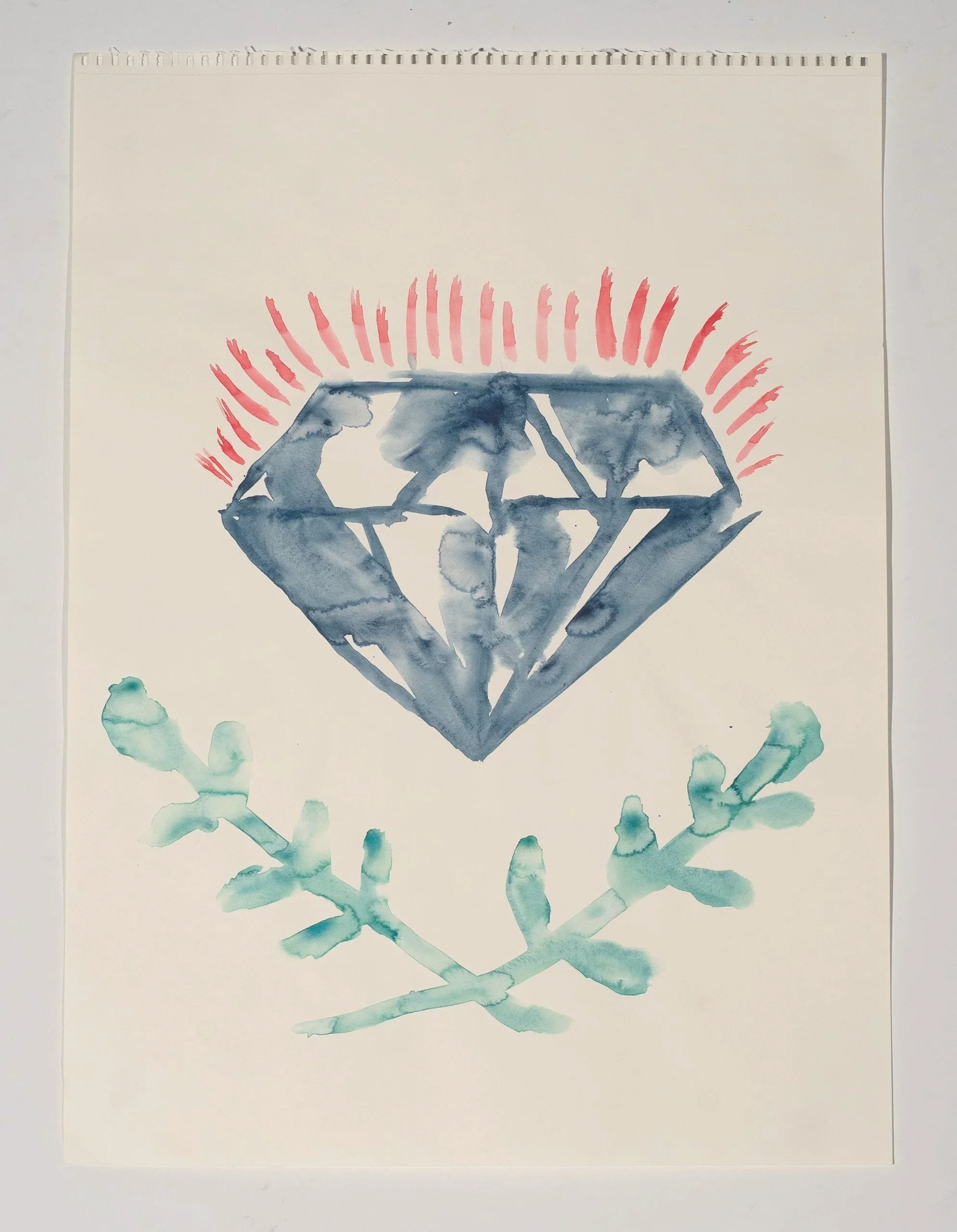 2025, watercolor on paper, 24 x 18 in.