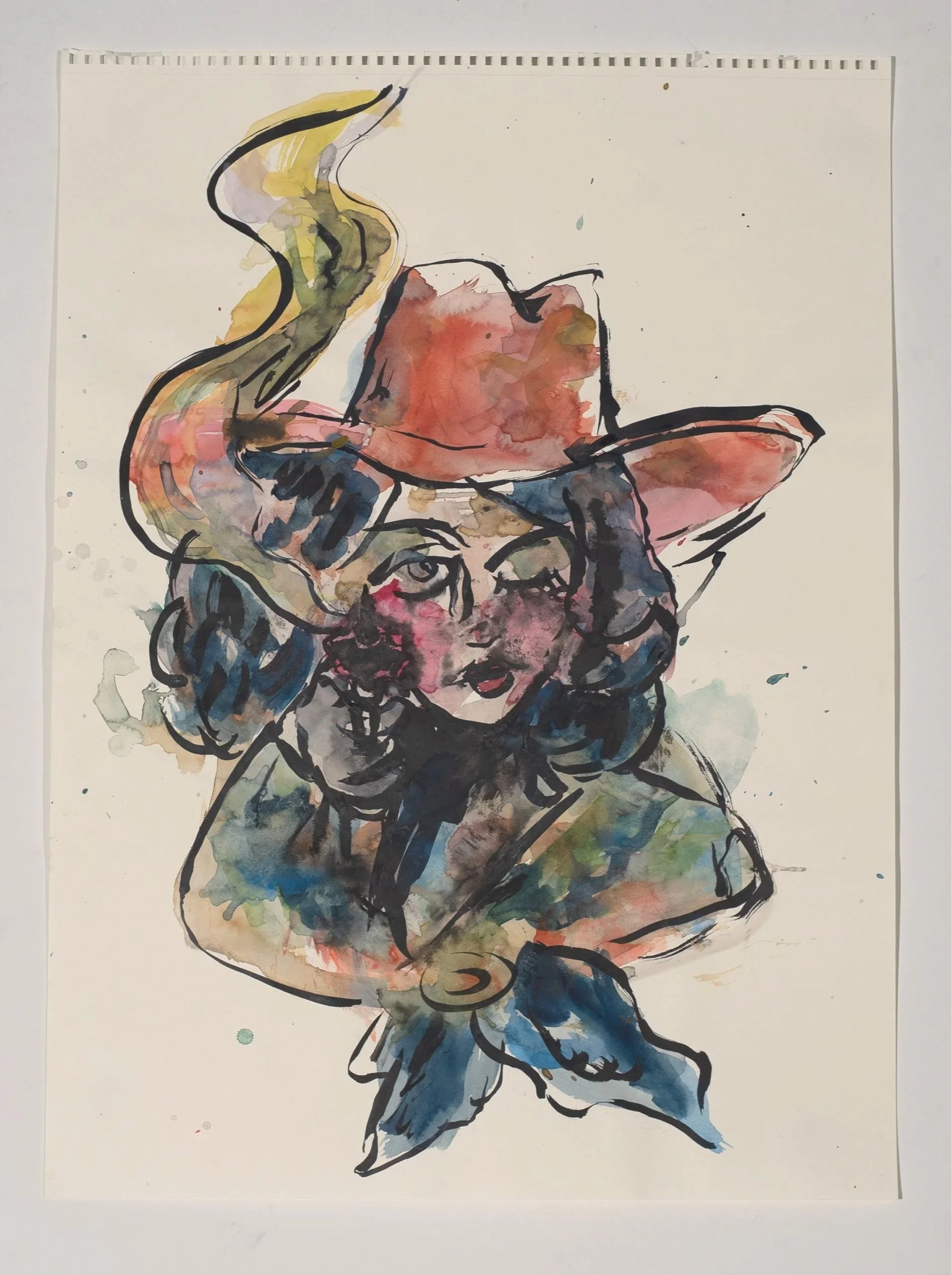 2025, watercolor on paper, 24 x 18 in.