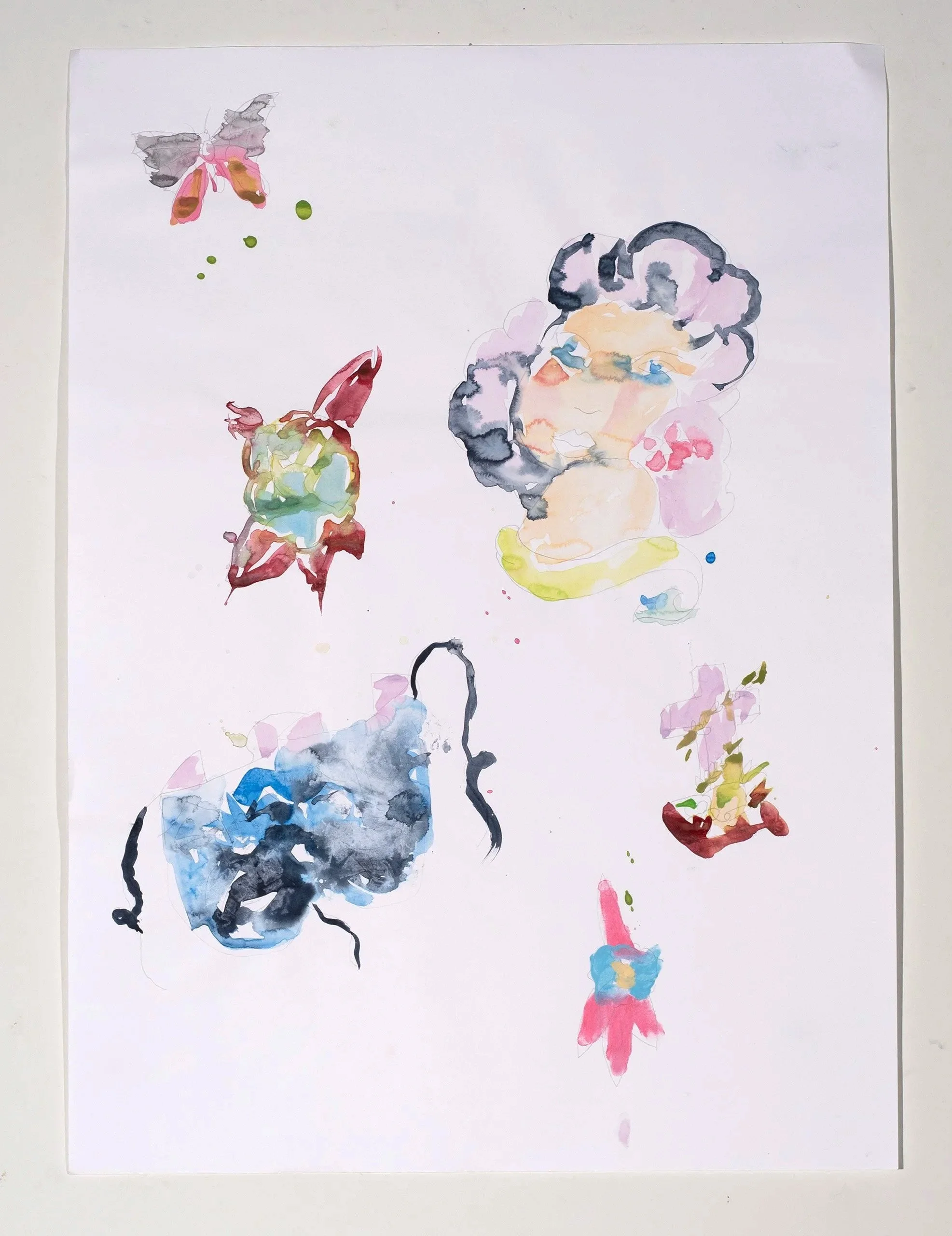 2025, watercolor on paper, 30 x 22 in.