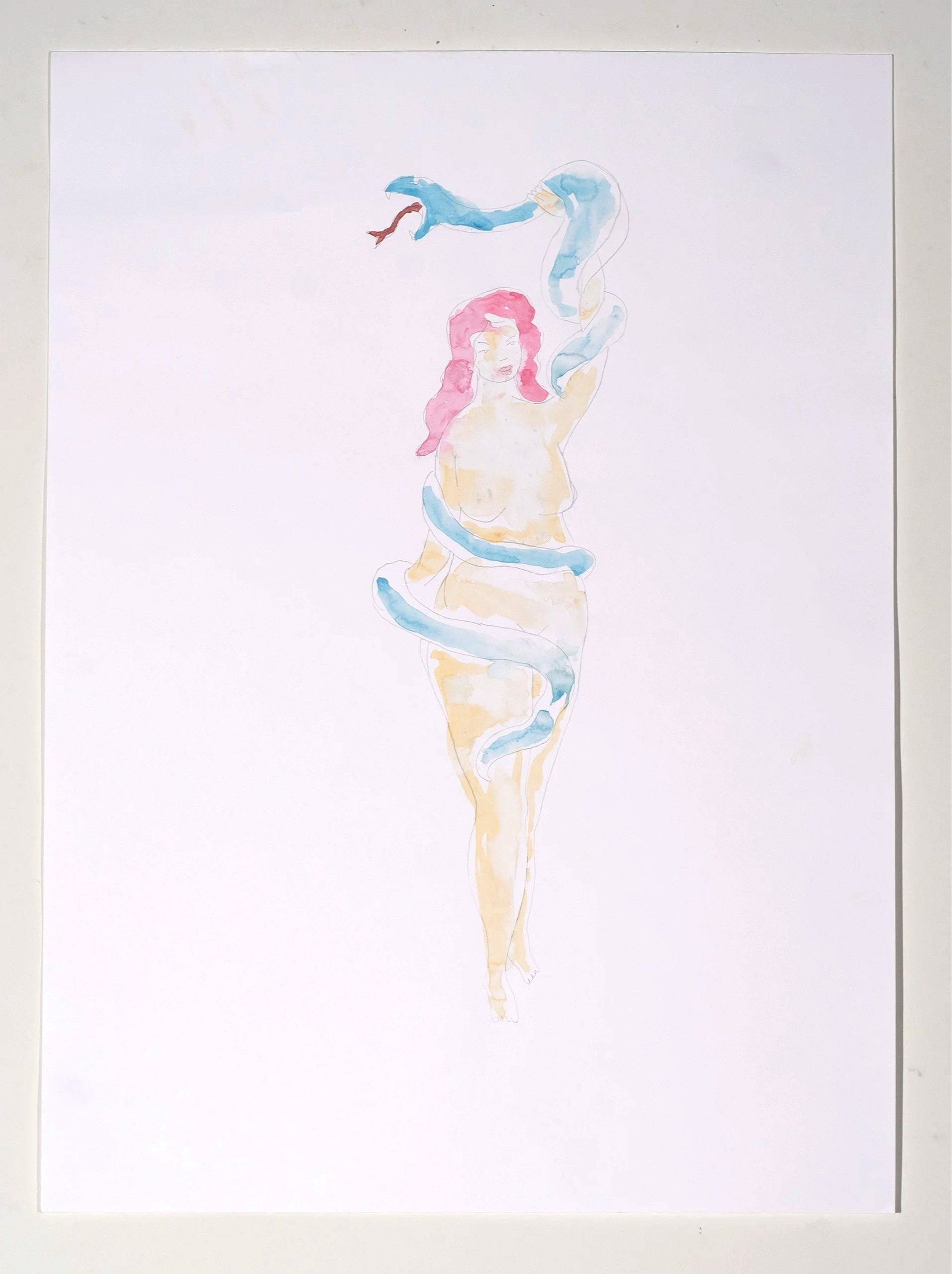 2025, watercolor on paper, 30 x 22 in.