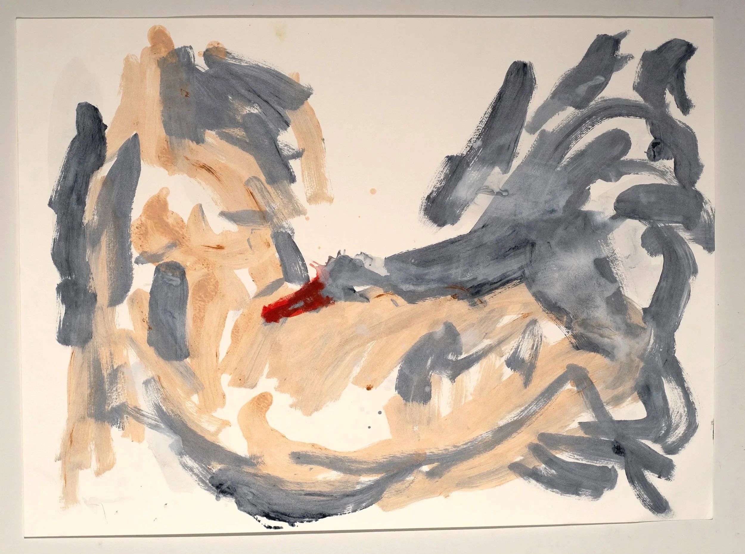 Watercolor, gouache, and monotype on paper, 22 x 30 in.