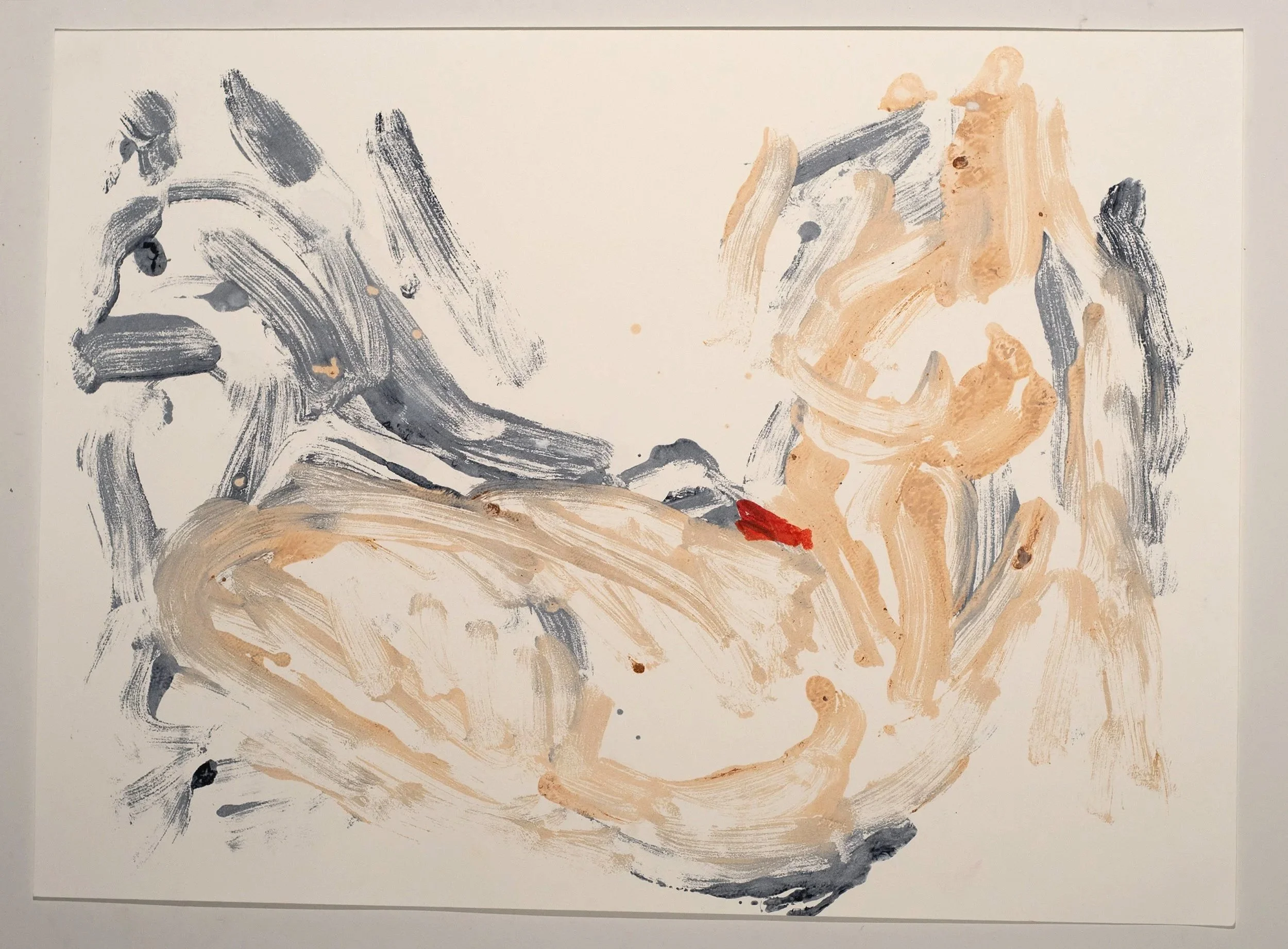 Watercolor, gouache, and monotype on paper, 22 x 30 in.