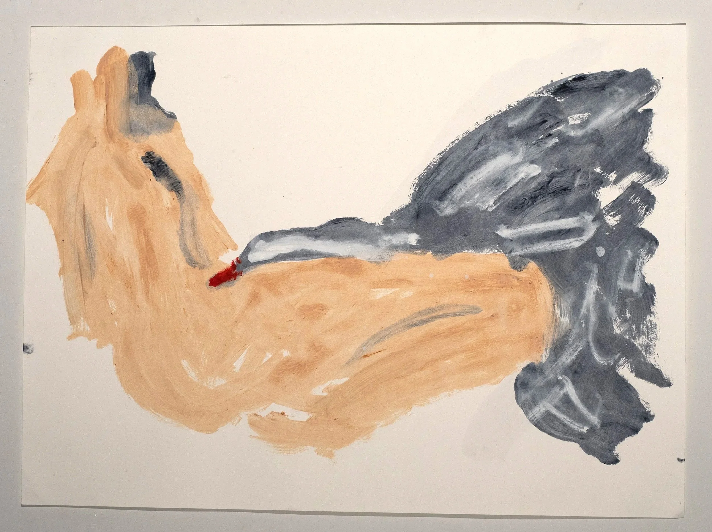 Watercolor, gouache, and monotype on paper, 22 x 30 in.
