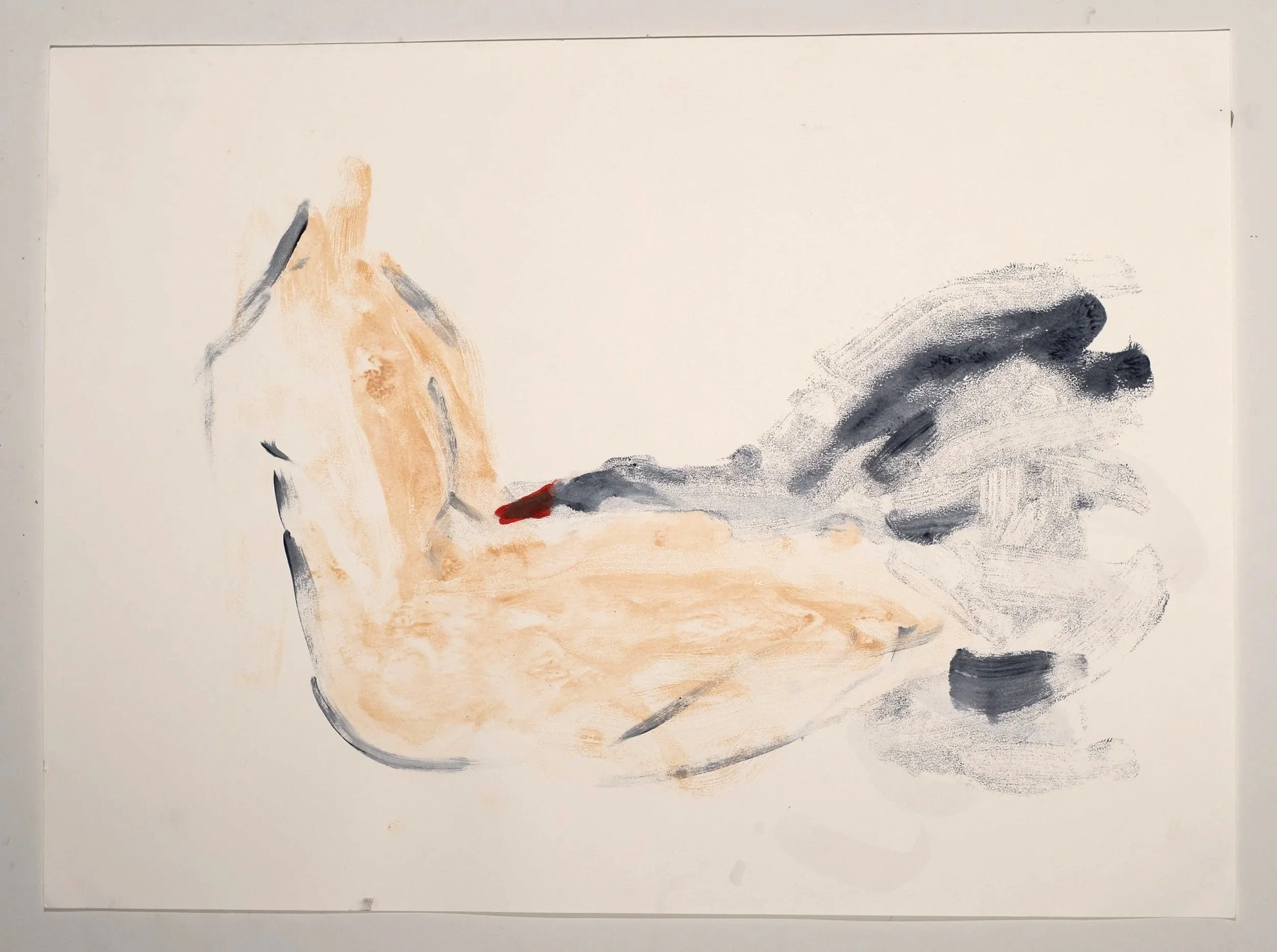 Watercolor, gouache, and monotype on paper, 22 x 30 in.