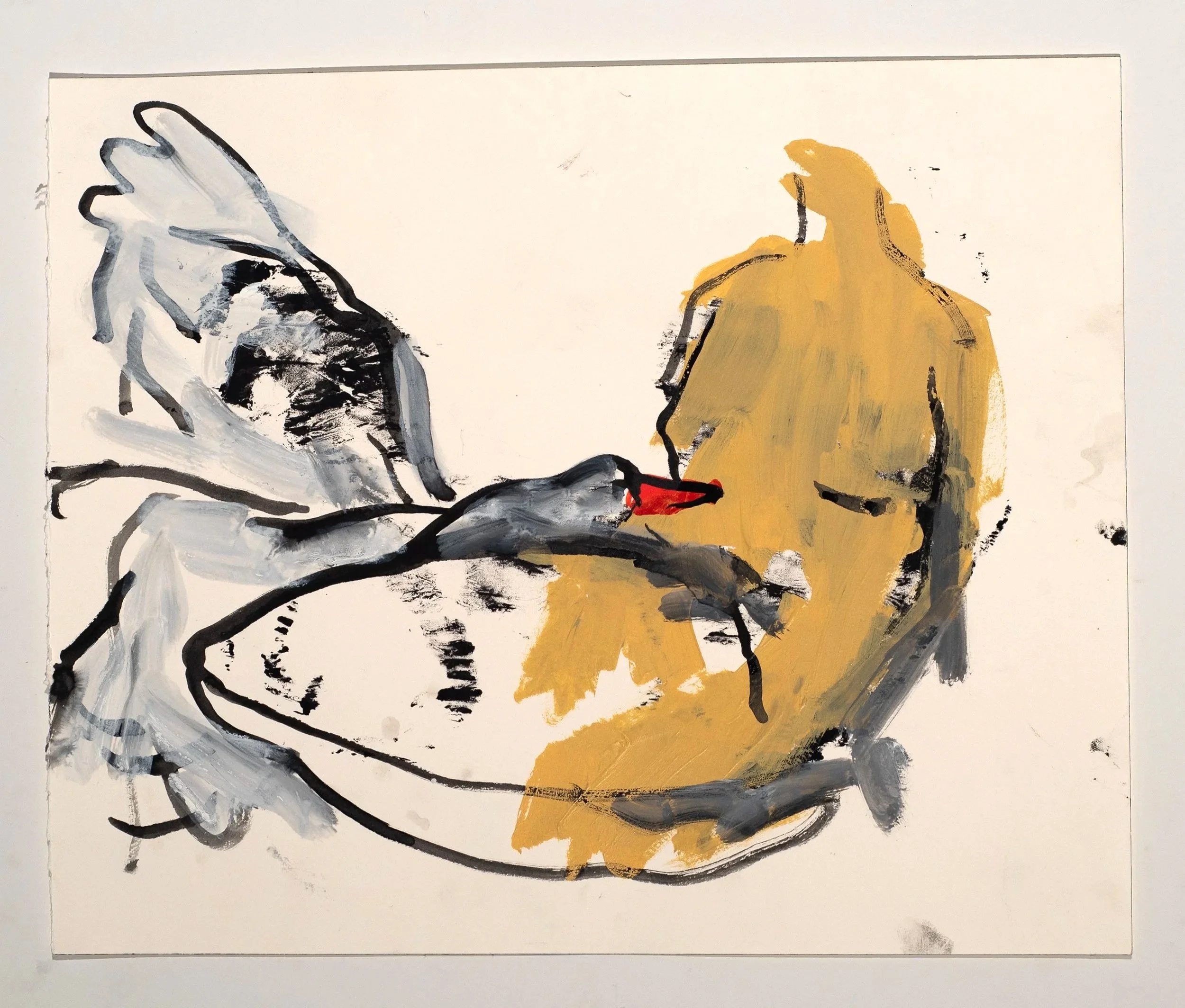 Watercolor, gouache, and monotype on paper, 11 x 15 in.