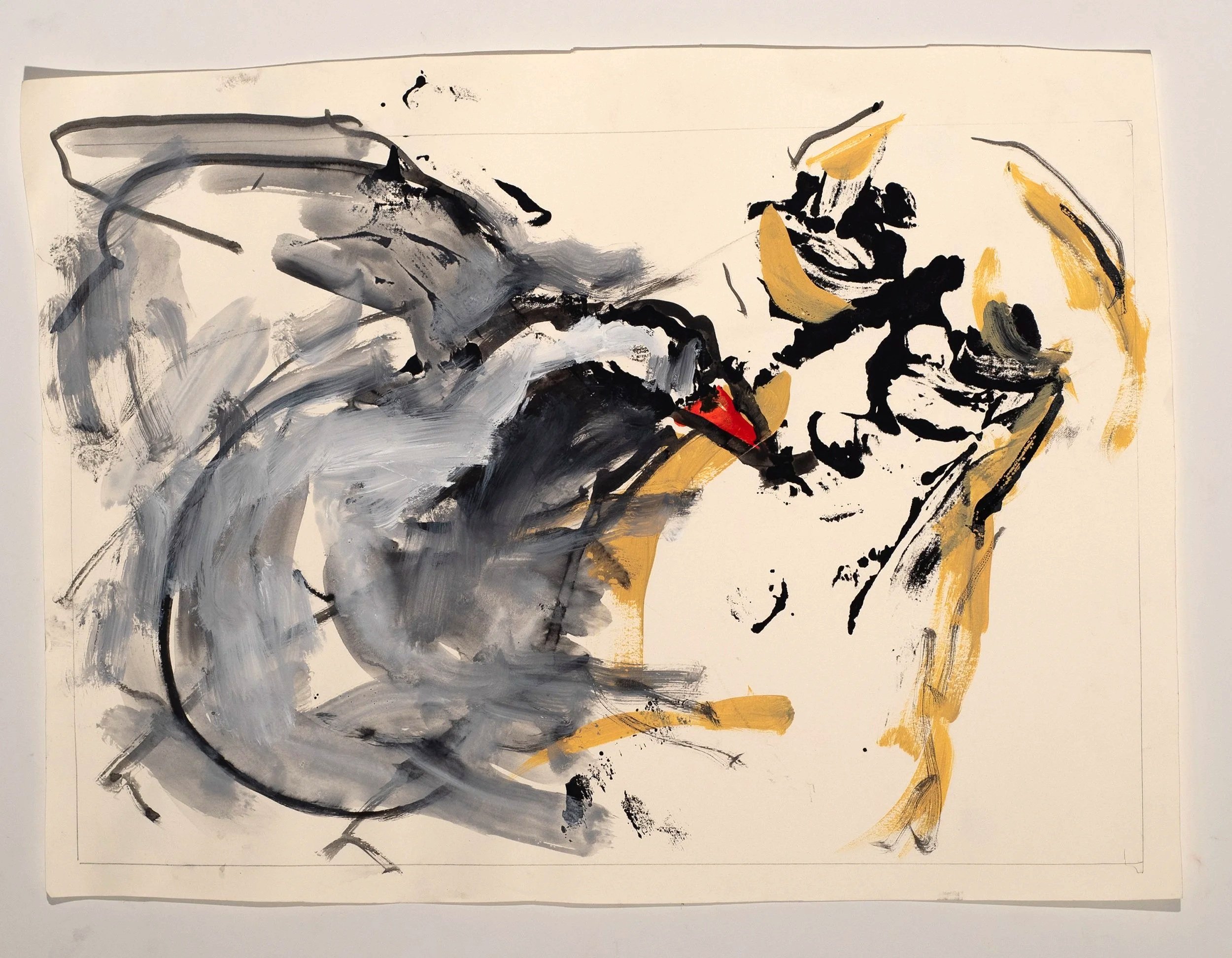 Watercolor, gouache, and monotype on paper, 11 x 15 in.