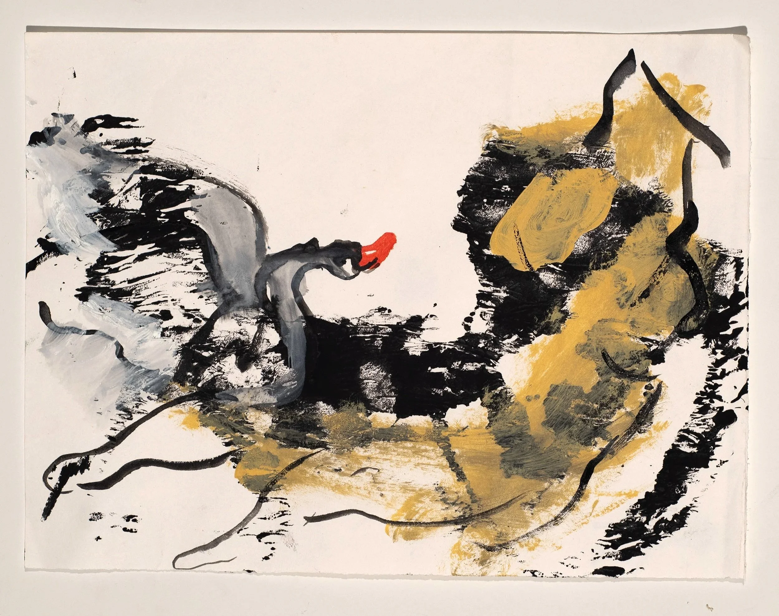 Watercolor, gouache, and monotype on paper, 11 x 15 in.