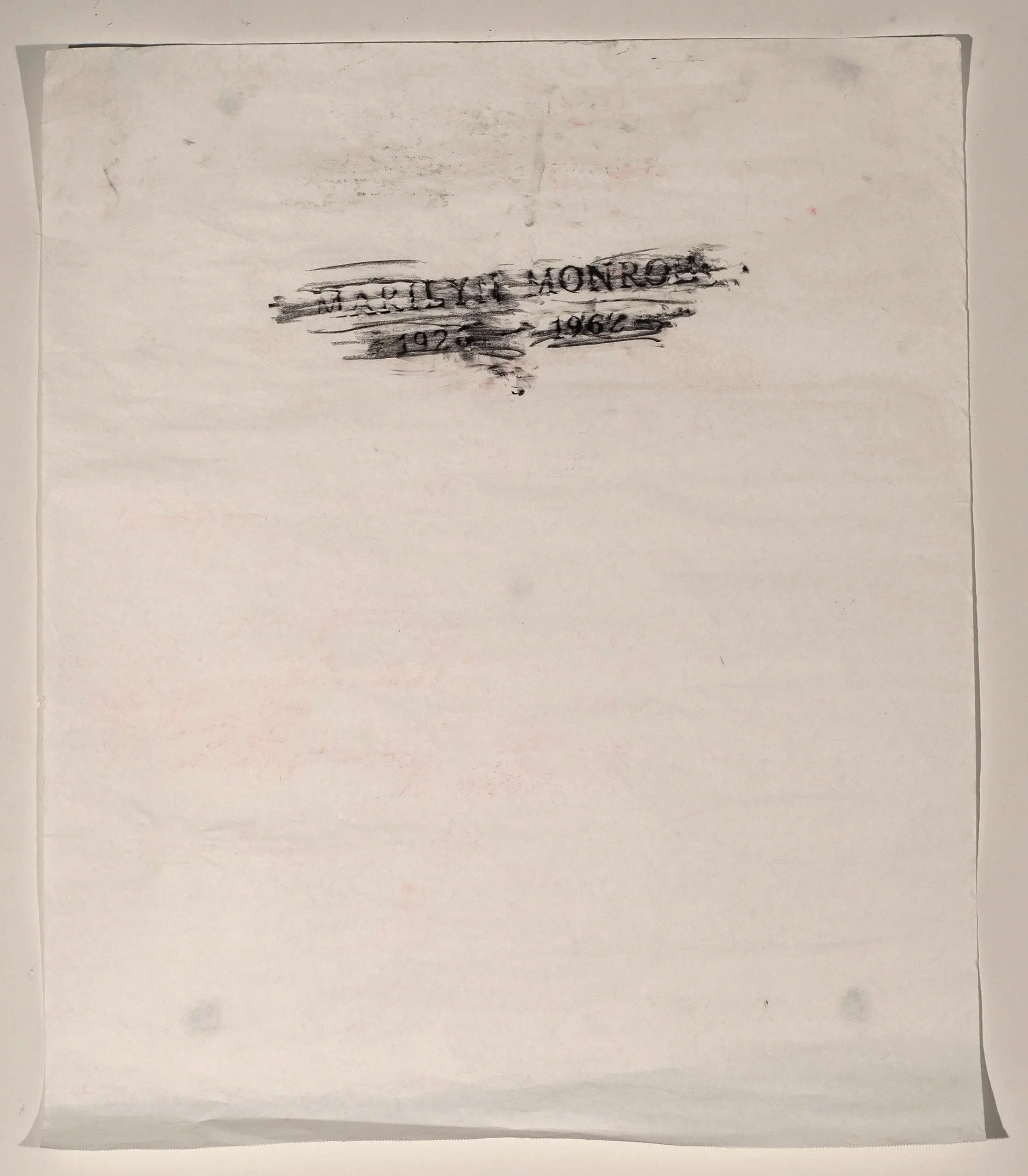 2025, charcoal rubbing on paper, 32 x 27 in.