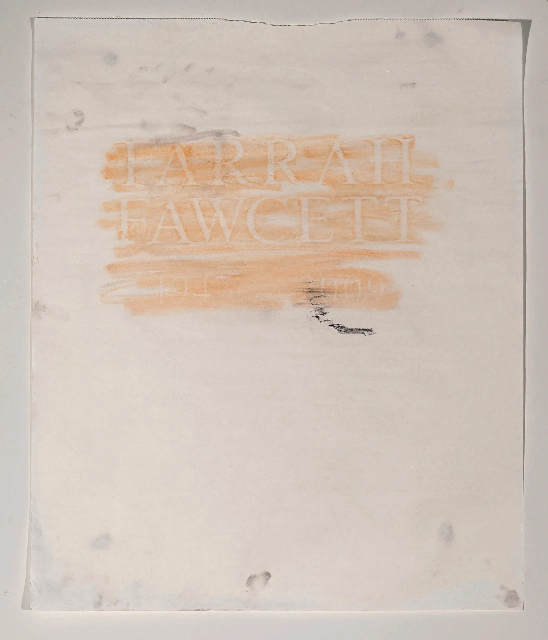 2025, charcoal rubbing on paper, 32 x 27 in.