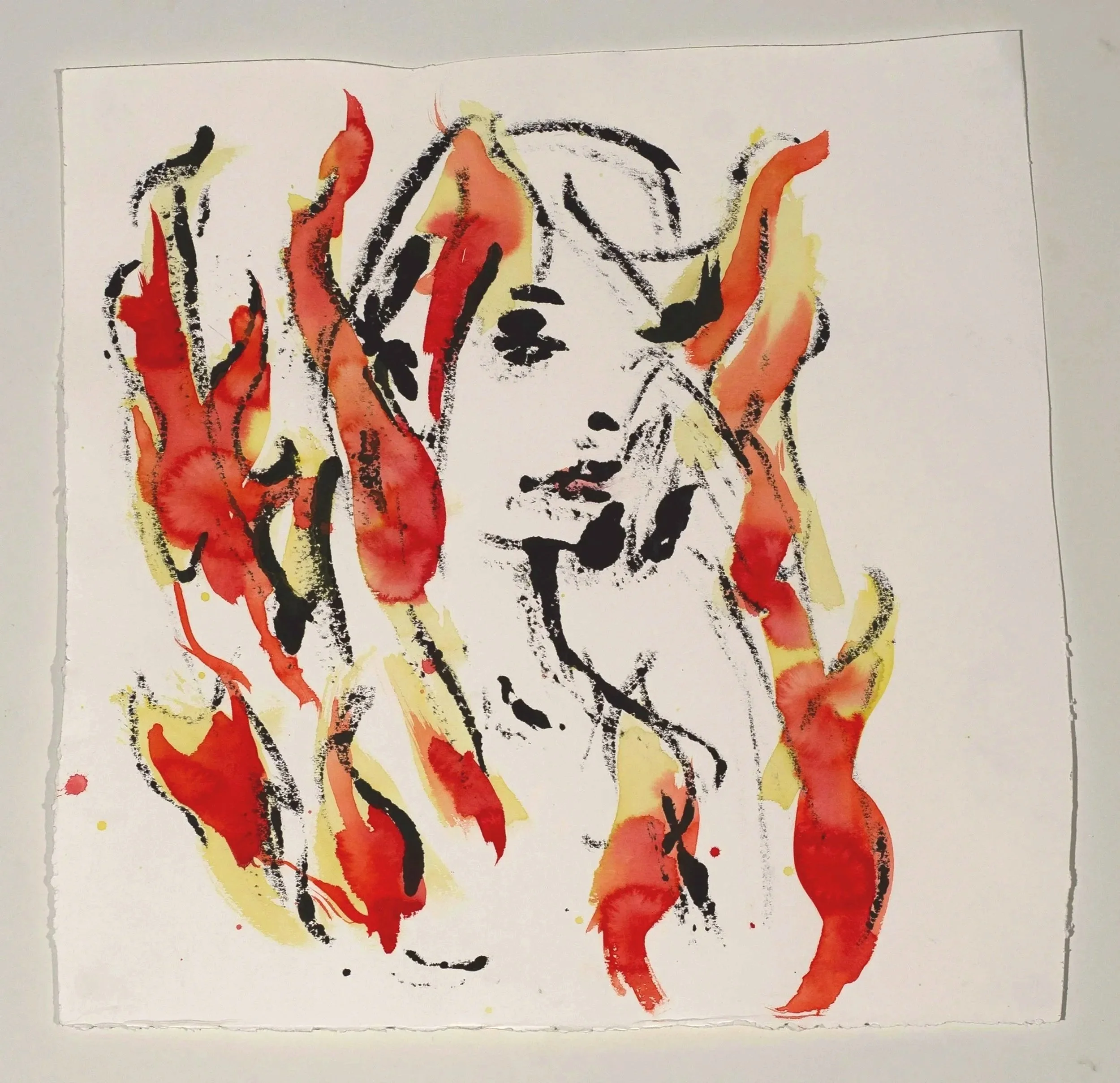 2026, watercolor on paper, 22 x 20 in.