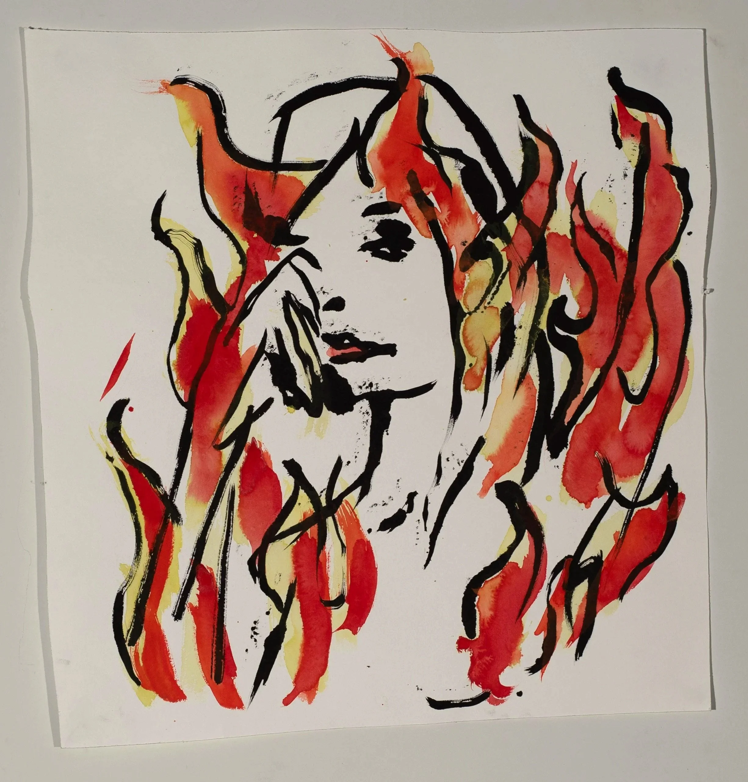 2026, watercolor on paper, 22 x 20 in.