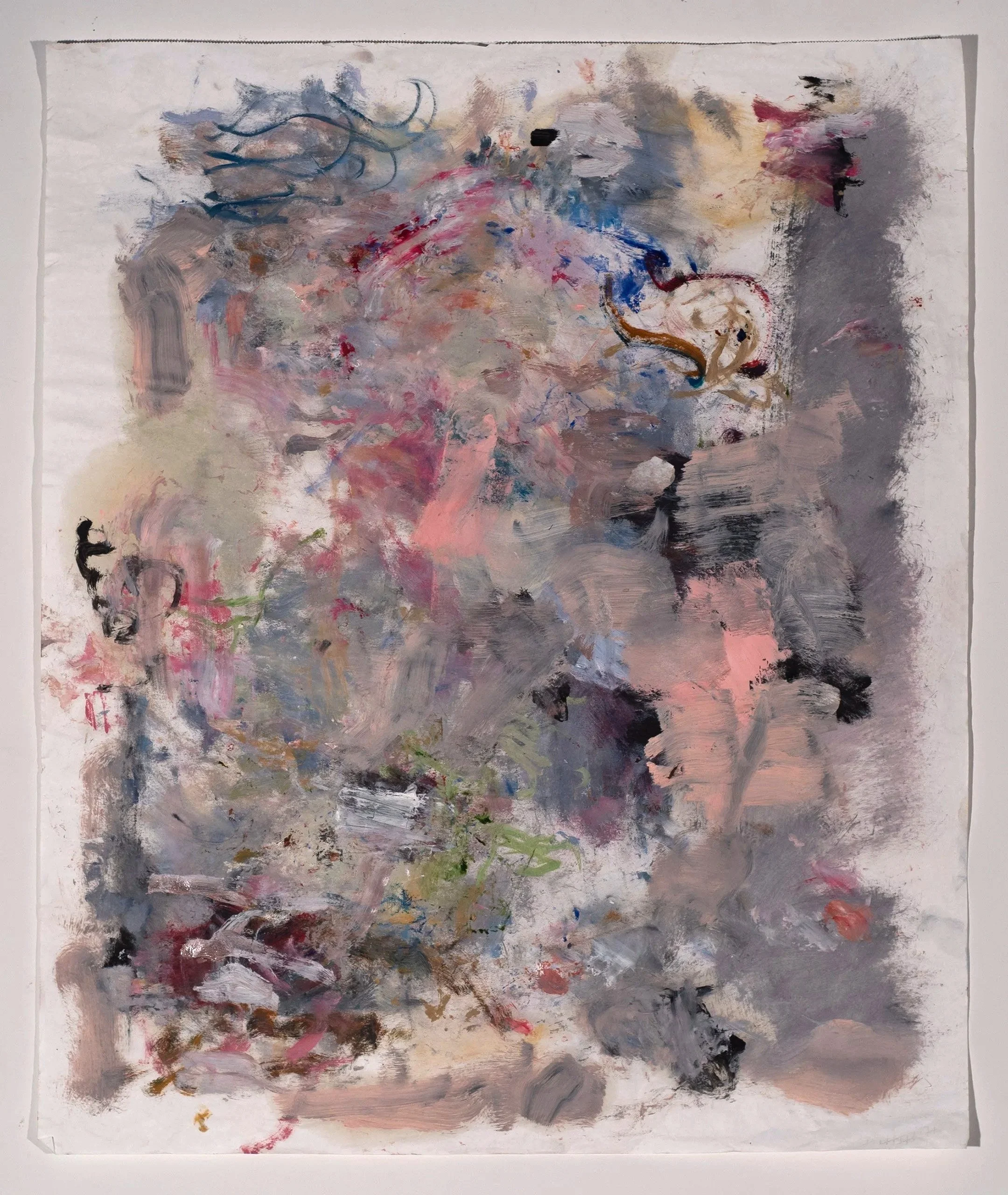 2025, oil on paper, 32 x 27 in.