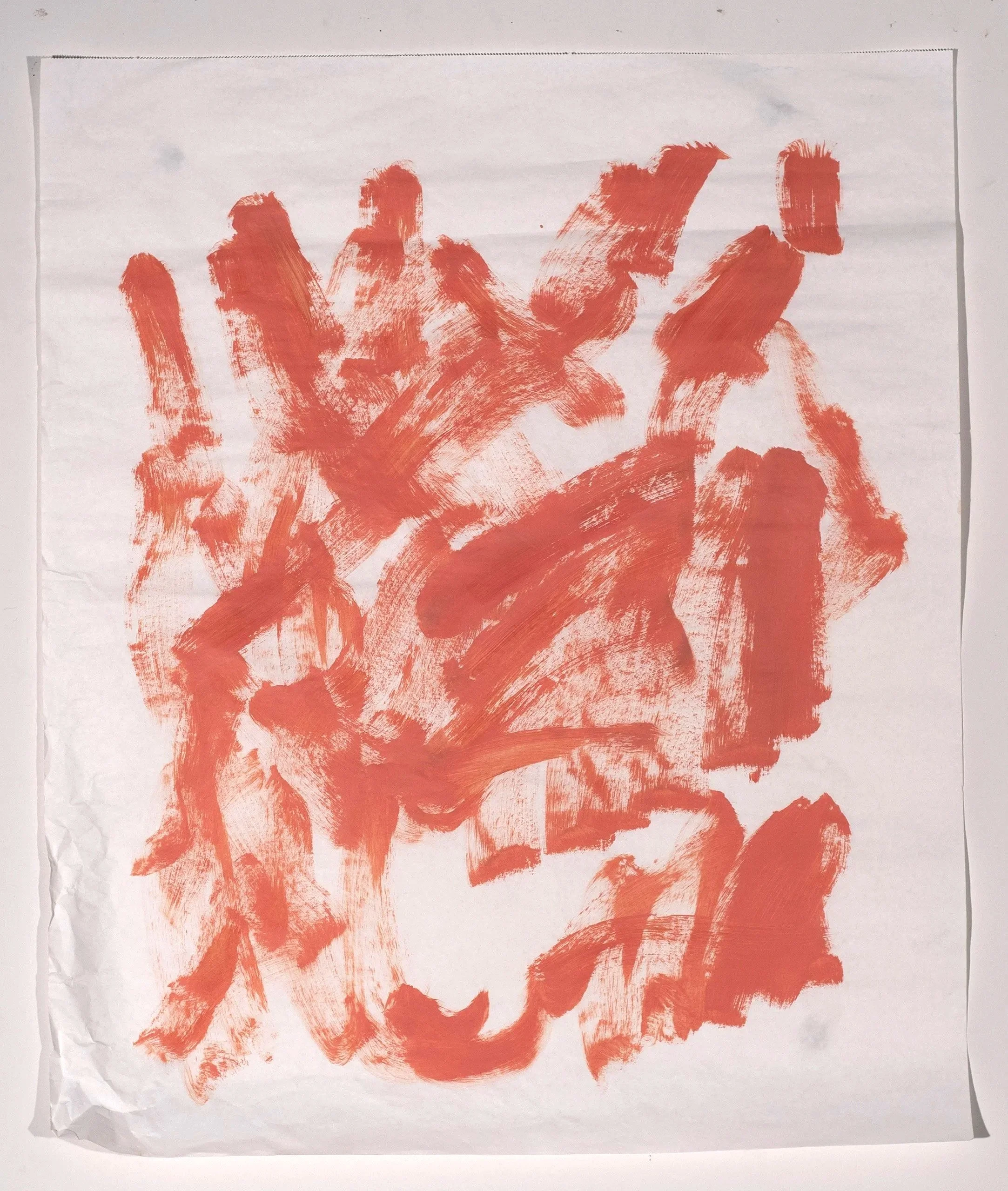 2025, oil on paper, 32 x 27 in.