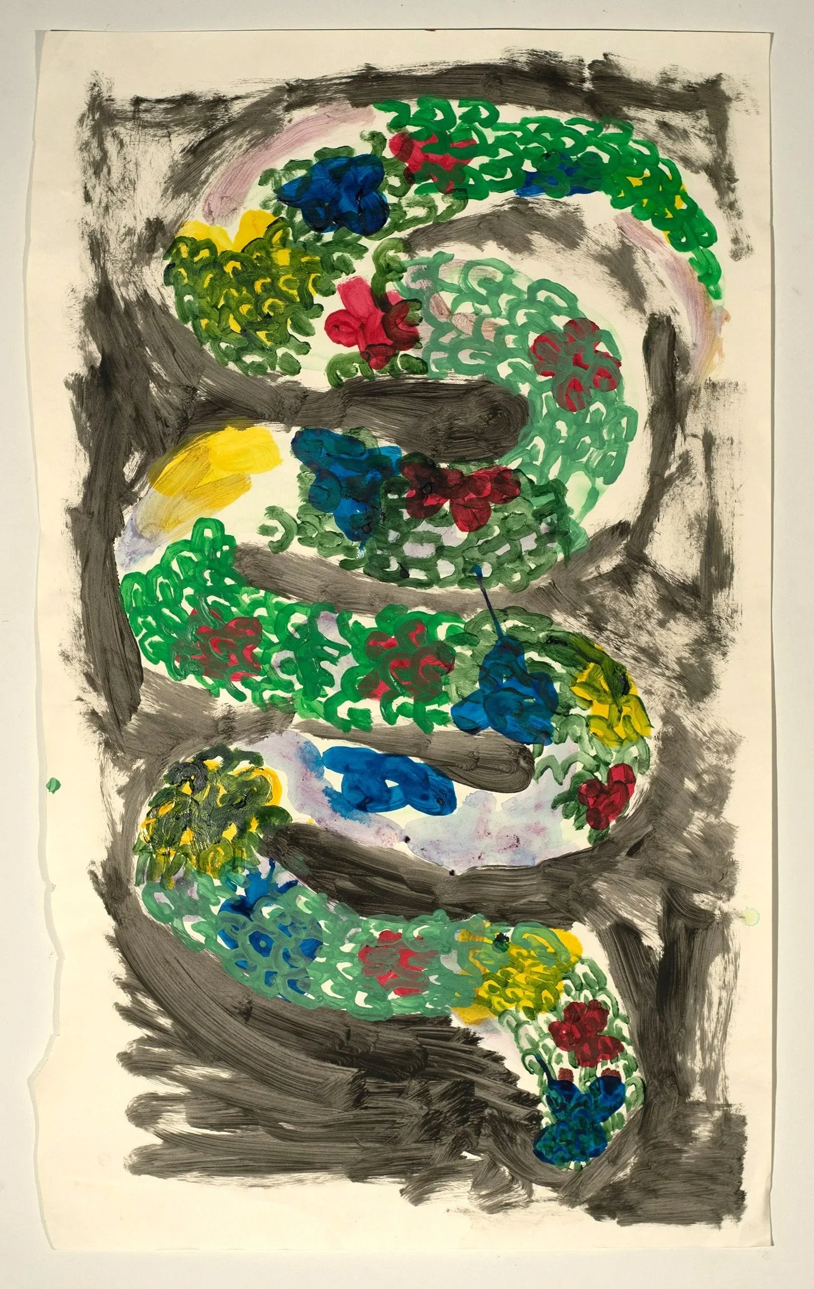 2025, watercolor  and acrylic on paper, 42 x 26 in.