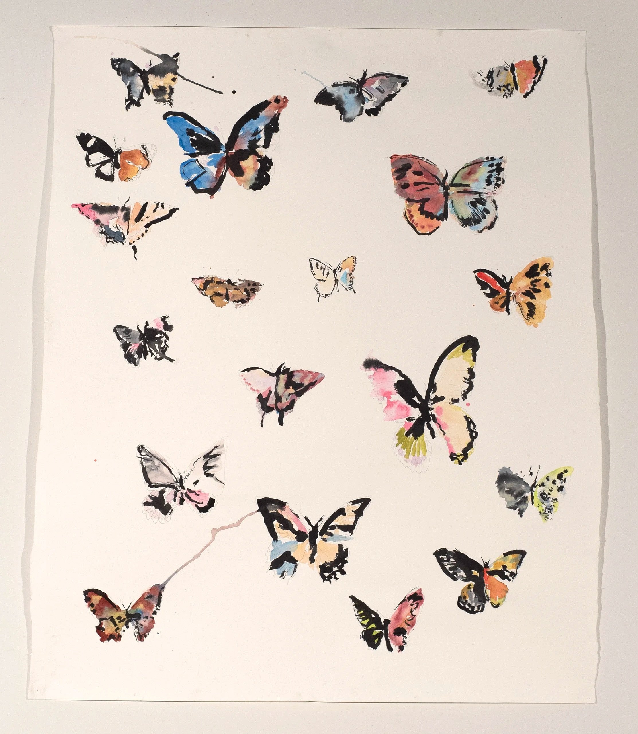 2025, watercolor on paper, 60 x 49 in.