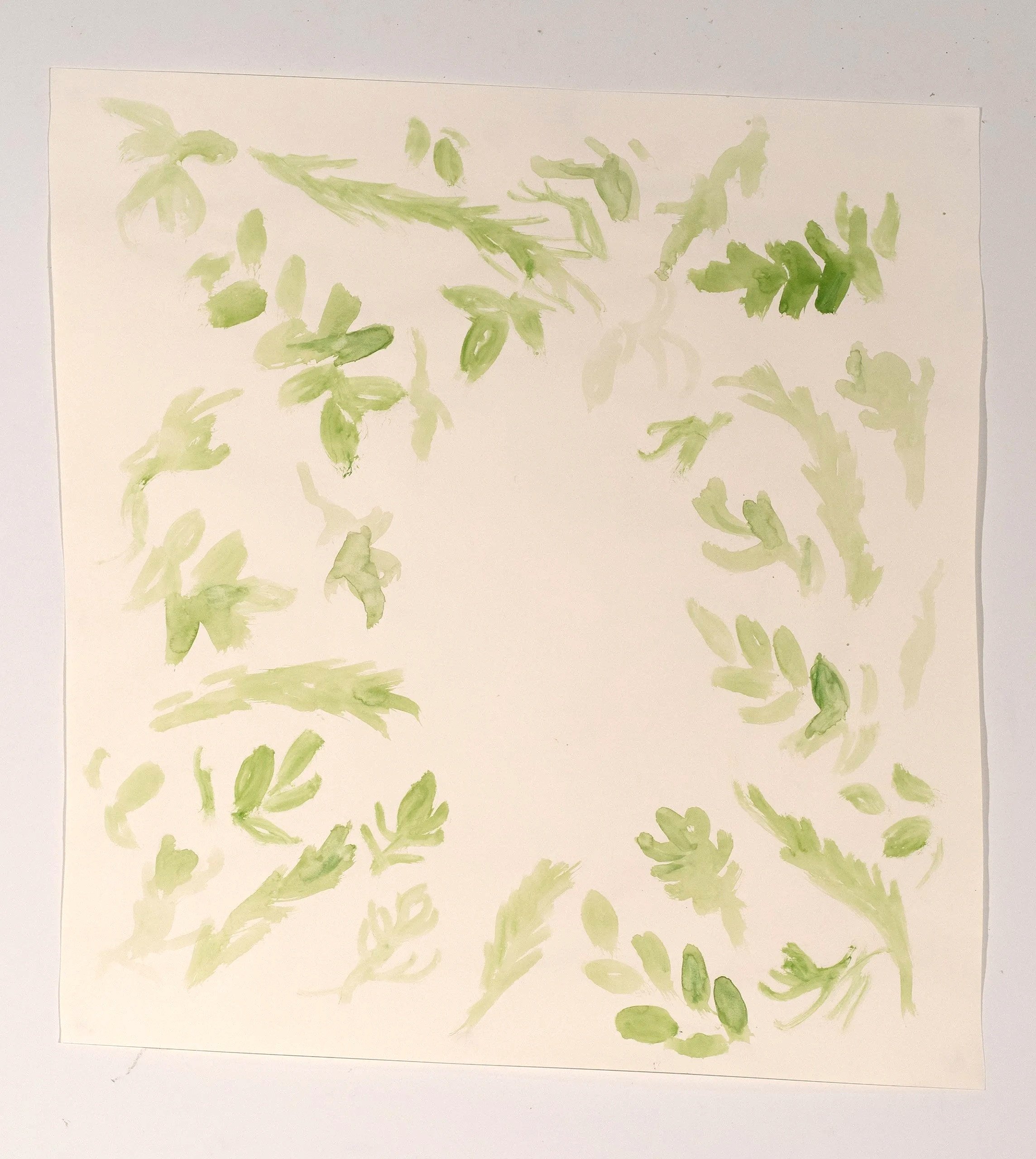 2025, watecolor on paper, 42 x 39 in.