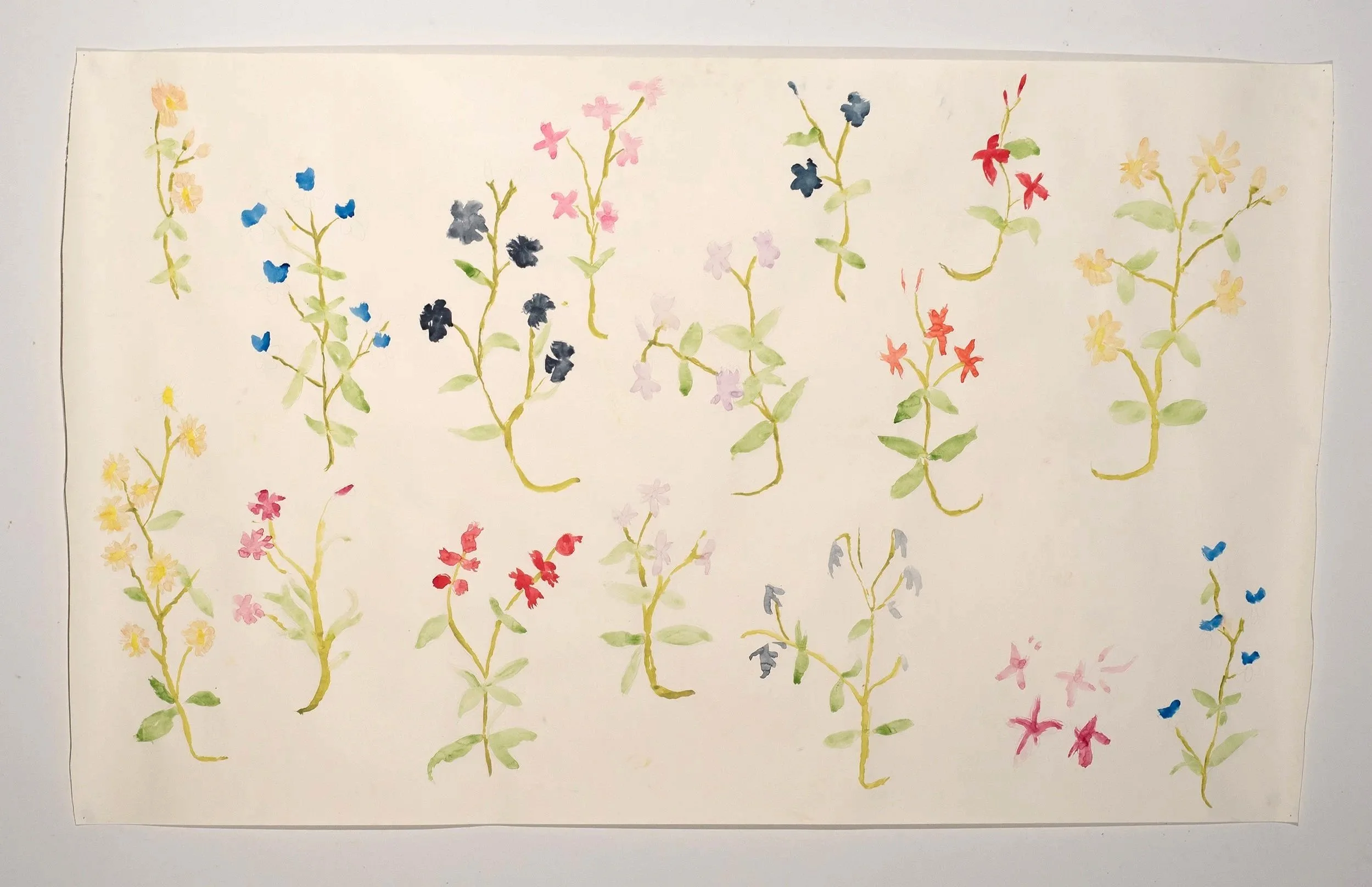 2025, watercolor and graphite on paper, 42 x 68 in.