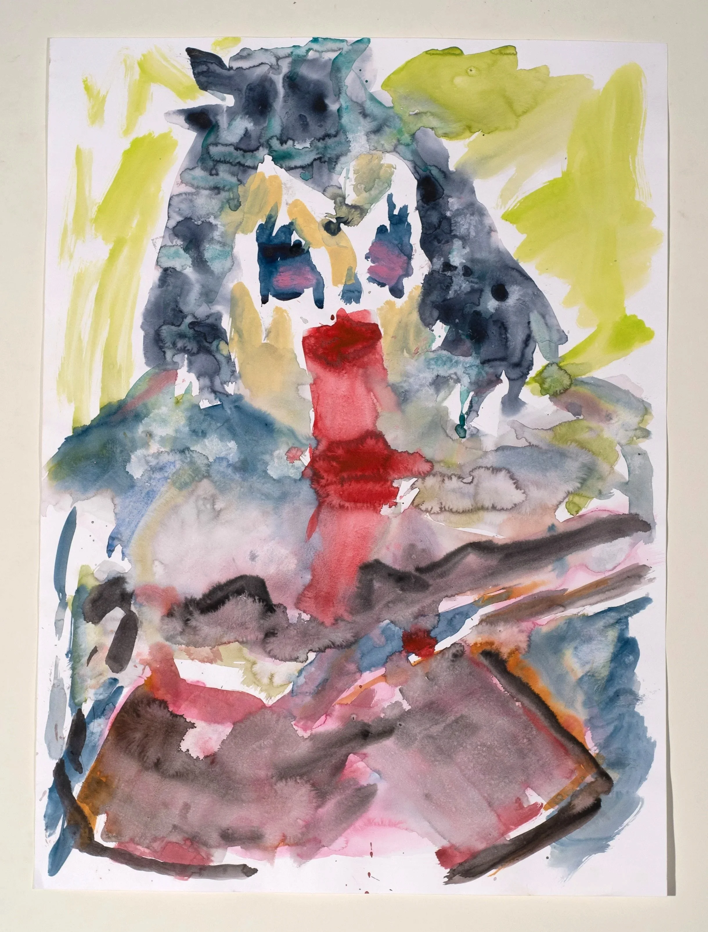 2025, watercolor on paper,  30 x 22 in.