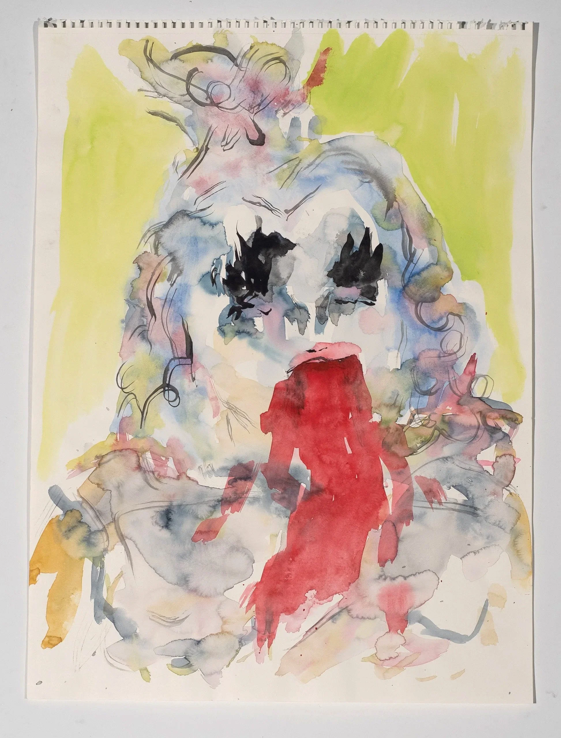 2025, watercolor on paper, 24 x 18 in.