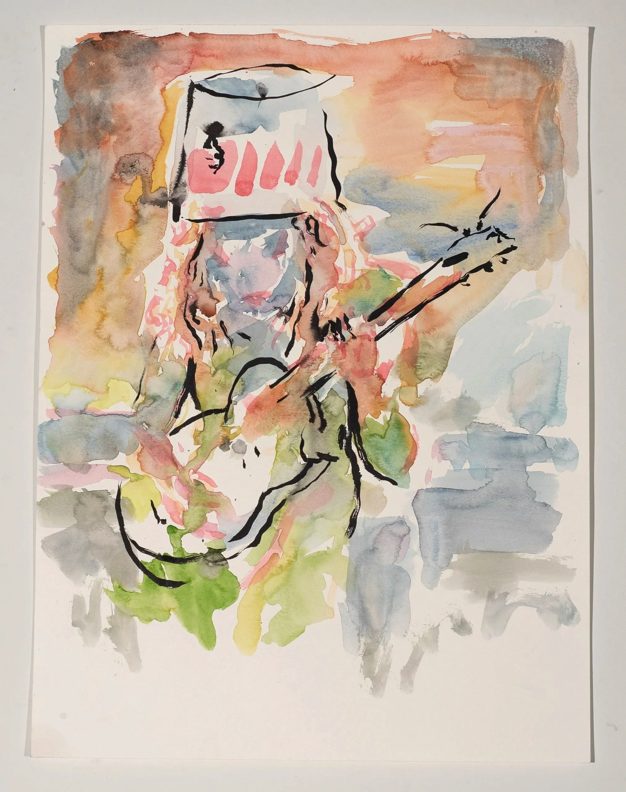 2025, watercolor on paper, 22 x 30 in.