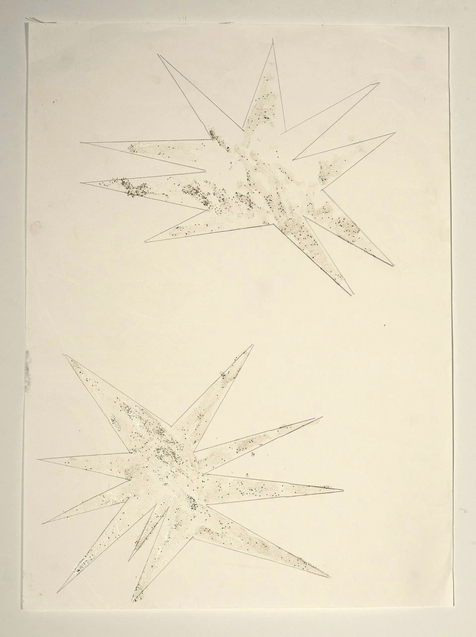 2025, nail polish and graphite, 30 x 22 in.