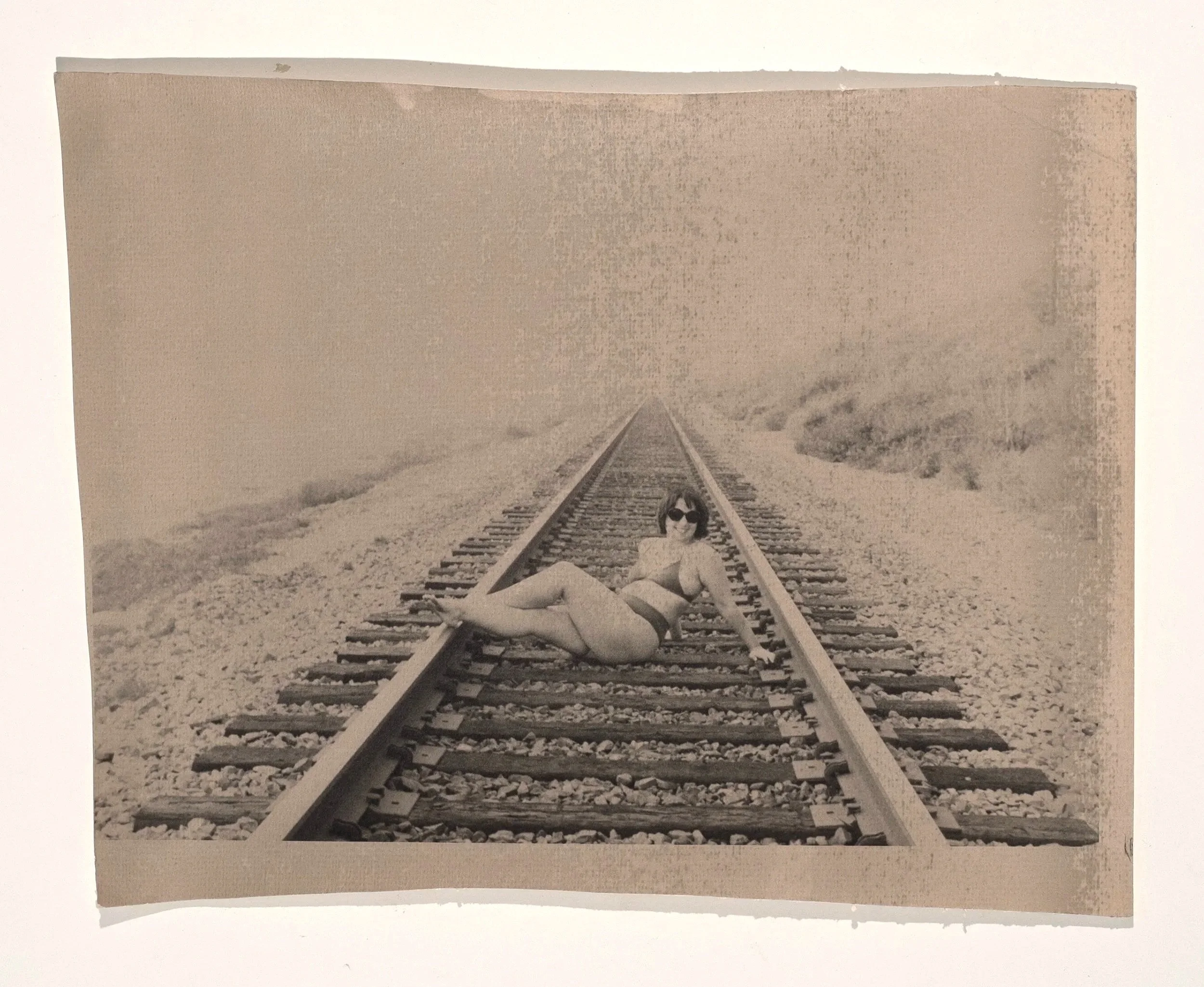 2025, manipulated silver gelatin print, 12 x 16 in.