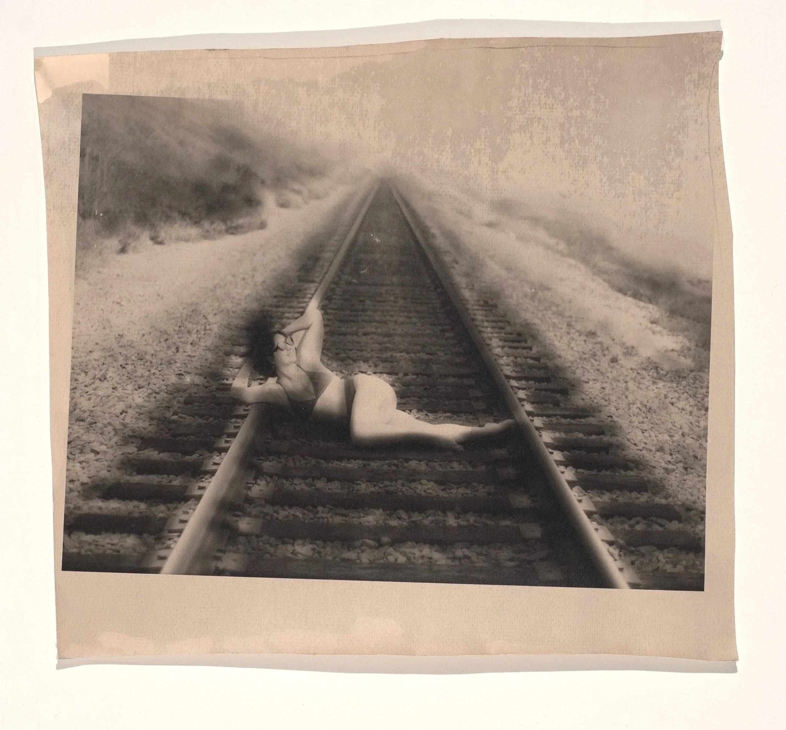 2025, manipulated silver gelatin print, 12 x 16 in.