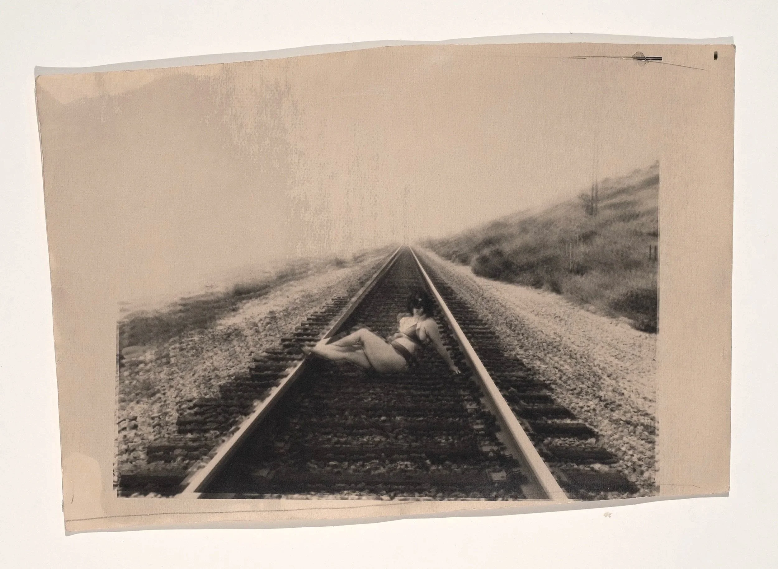 2025, manipulated silver gelatin print, 12 x 16 in.