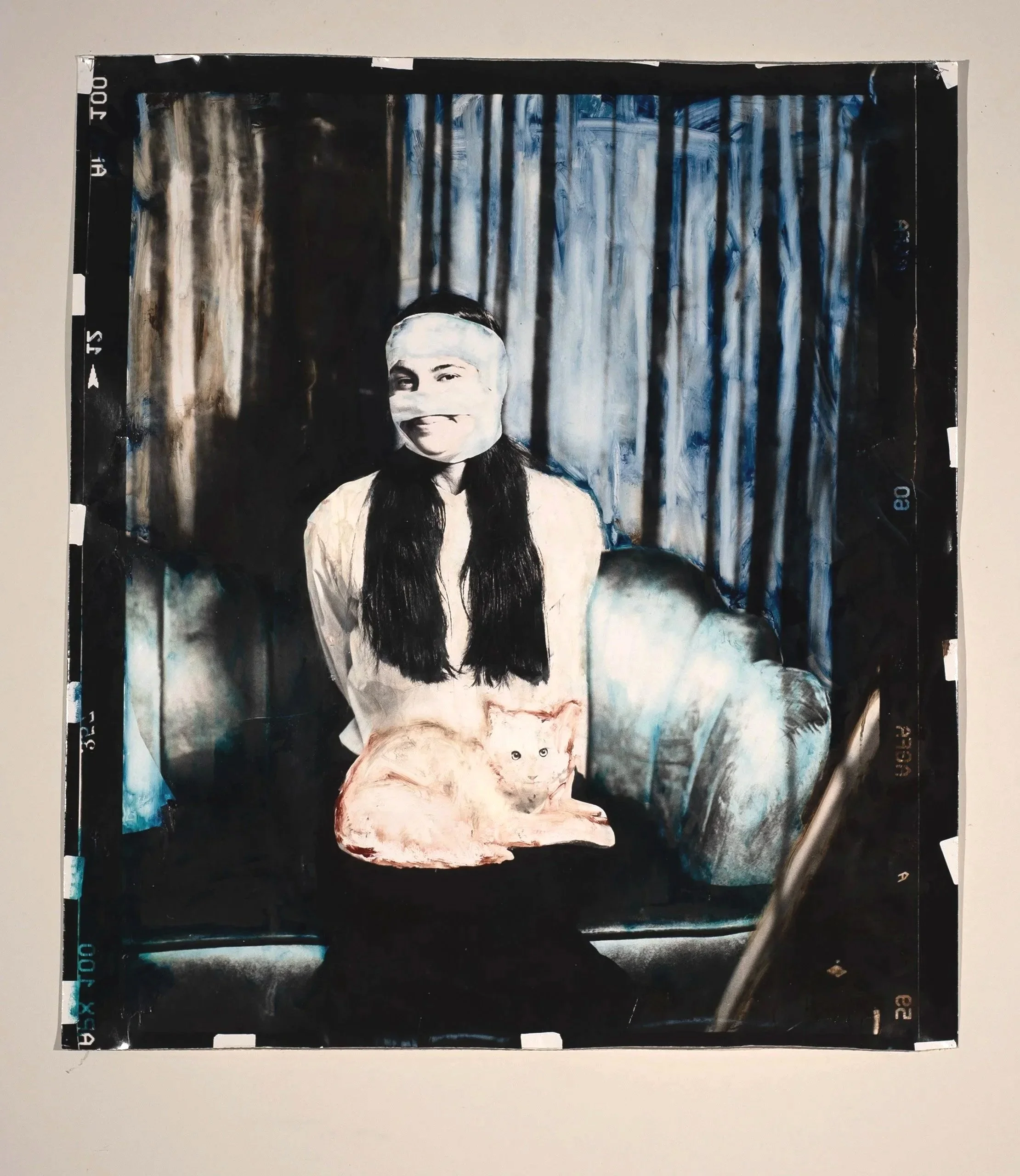 2025, hand colored silver gelatin print, 46 x 42 in.