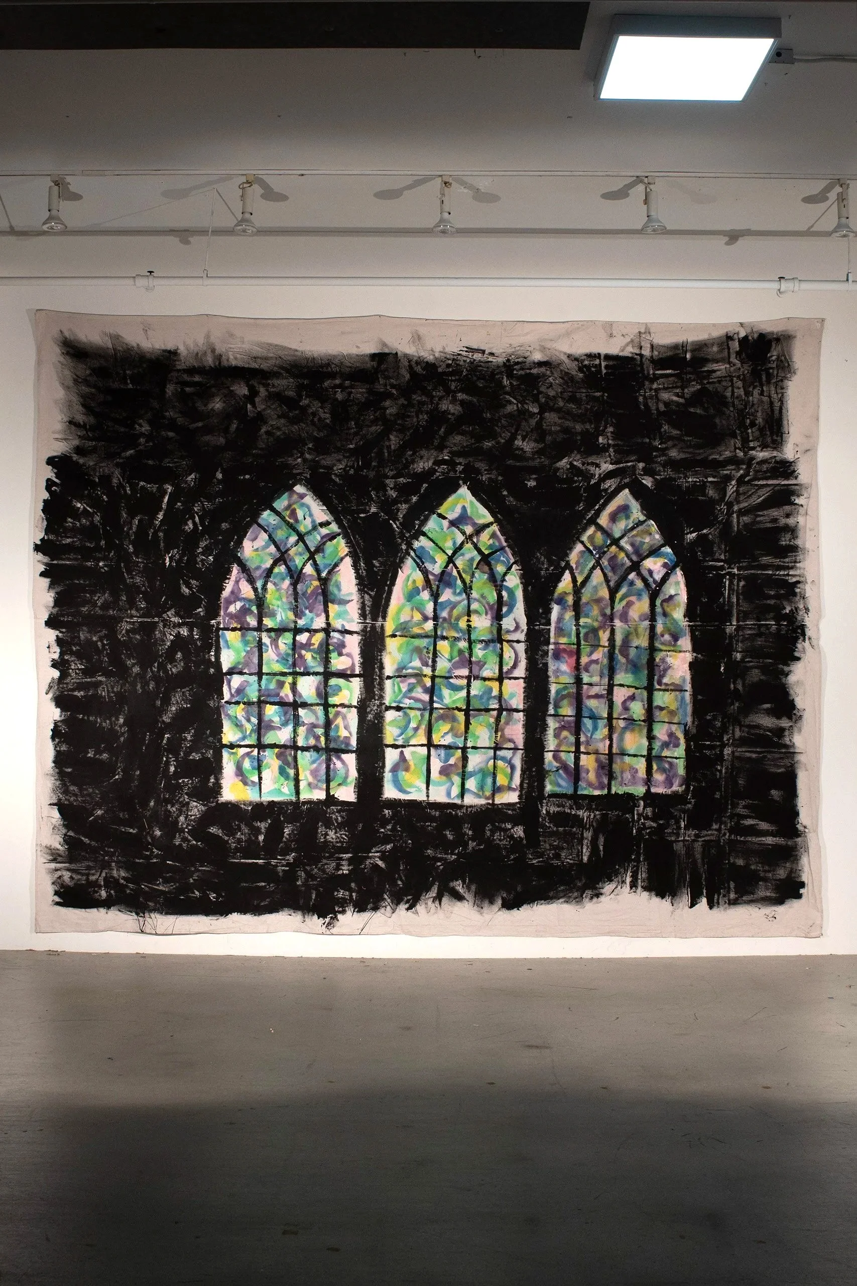 2024, mixed media on canvas, 120 x 132 in. (12 x 13 ft.)