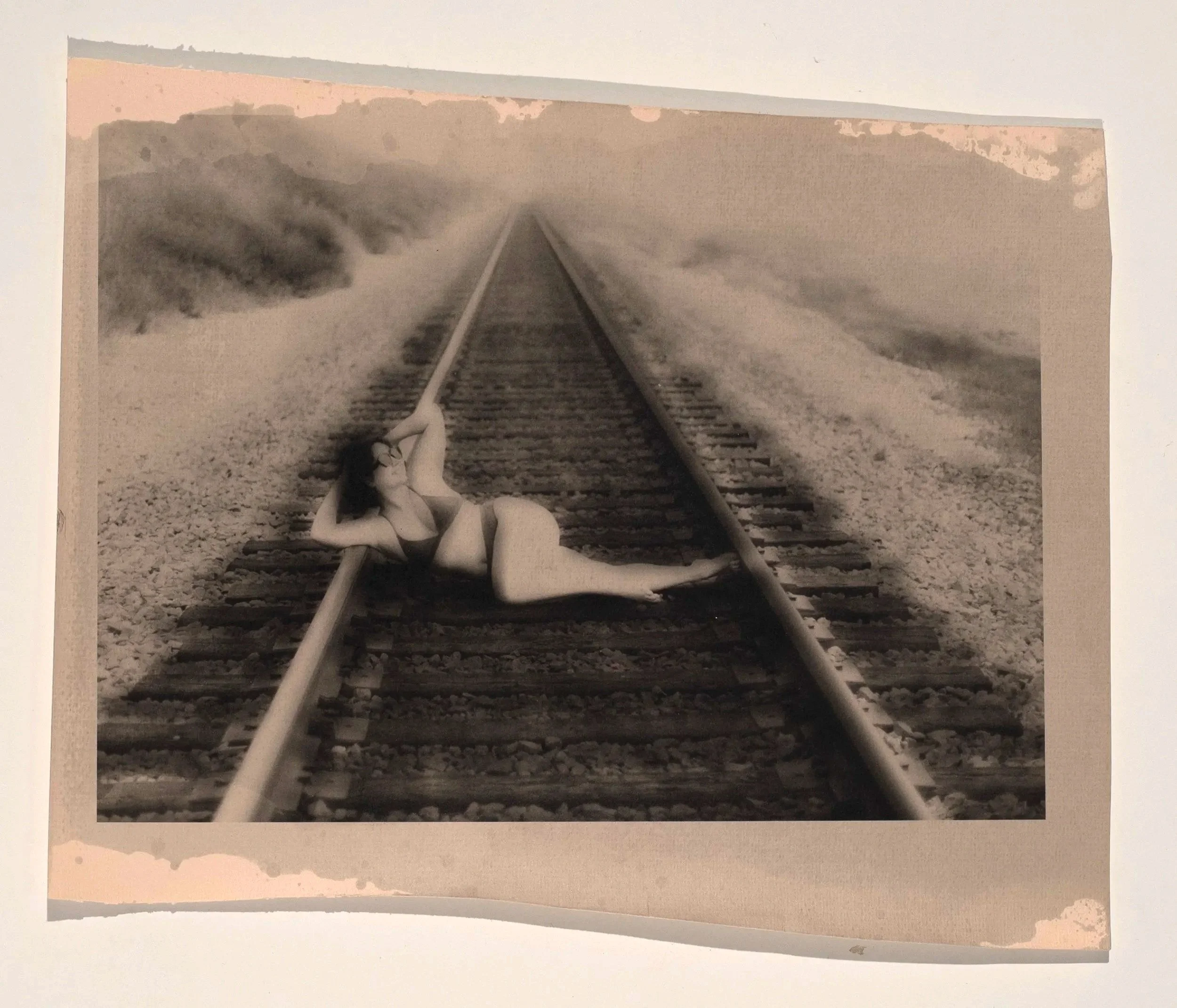 2025, manipulated silver gelatin print, 12 x 16 in.