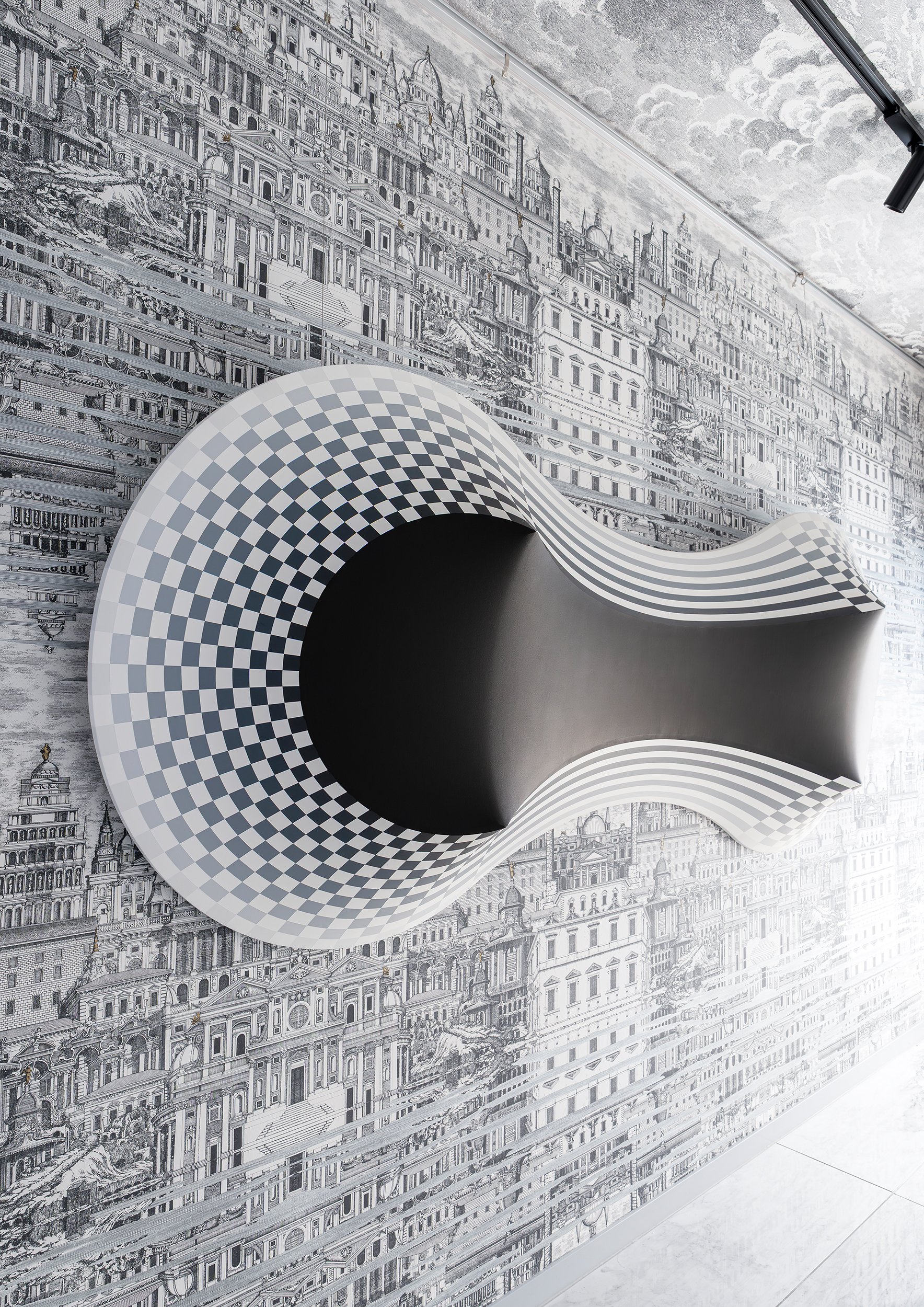   Form-Giving Conditions   Typological:   Space (in)Tension | Constraining Structure | Tensioned Membrane | Dynamic Equilibrium | Constitutive Void    Particular:   Stretched Body | Spatial Curvature | Spatial Extension | Spatial Cavity Distorted Gri