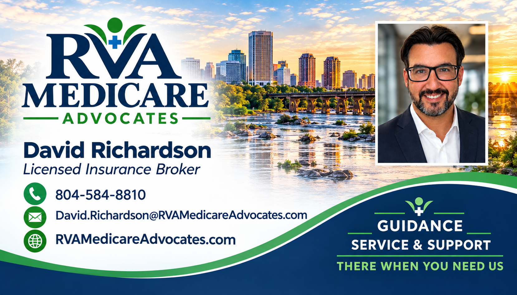 David Richardson, a licensed insurance broker with RVA Medicare Advocates. Serving Richmond, Va and surrounding counties.