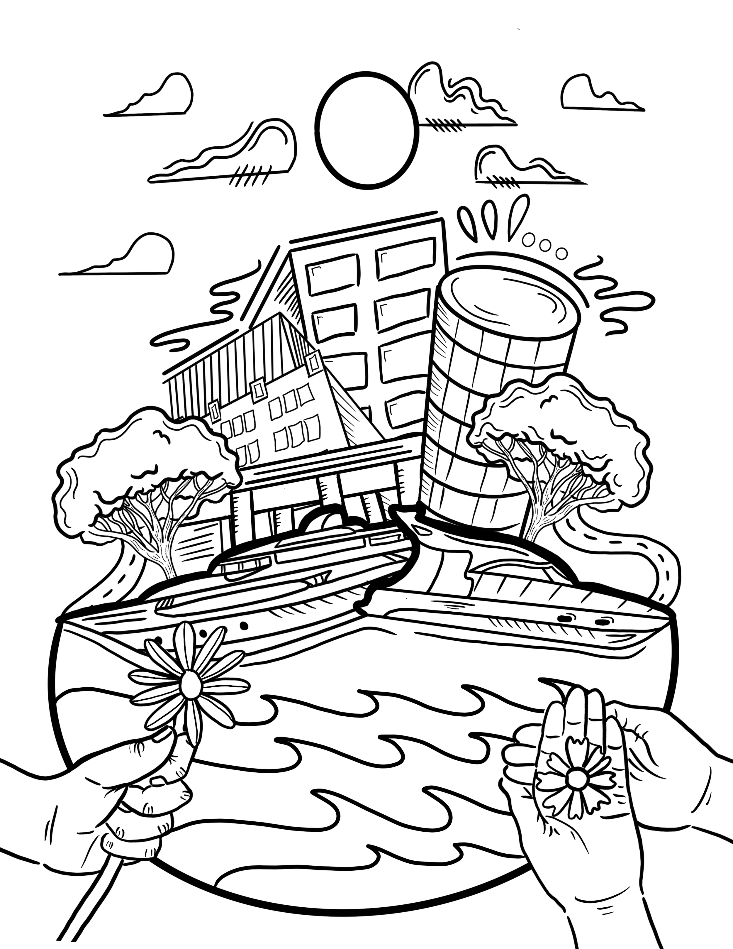 2024 - Colouring Sheet for VibeArts' Activation celebrating Lakeshore West